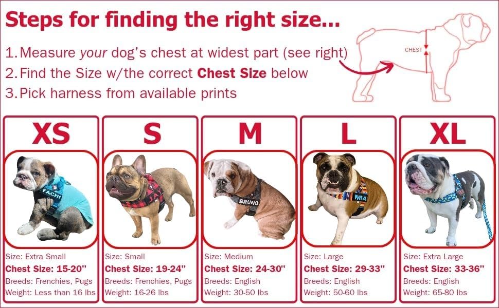 BULLHUG Harness for Large-Chested Dogs - No-Pull, No-Choke Fit for Bulldogs, Pugs & More (Baby Pink, XL - (Neck: 21 - 26 Chest: