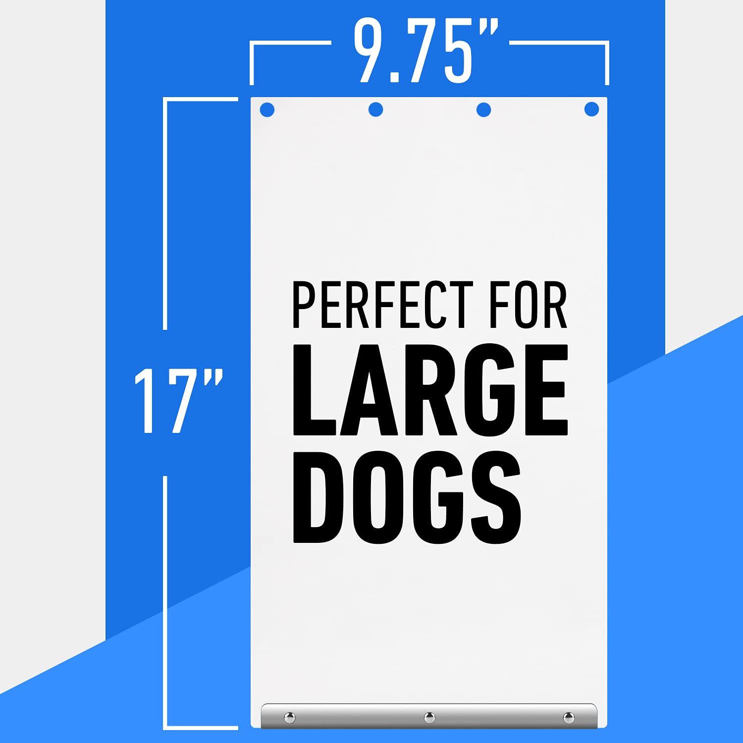 Evergreen Pet Supplies Weatherproof XL Dog Door Flap - 9.75x17 in - Fits Large Pets up to 90 lbs - Metal Material