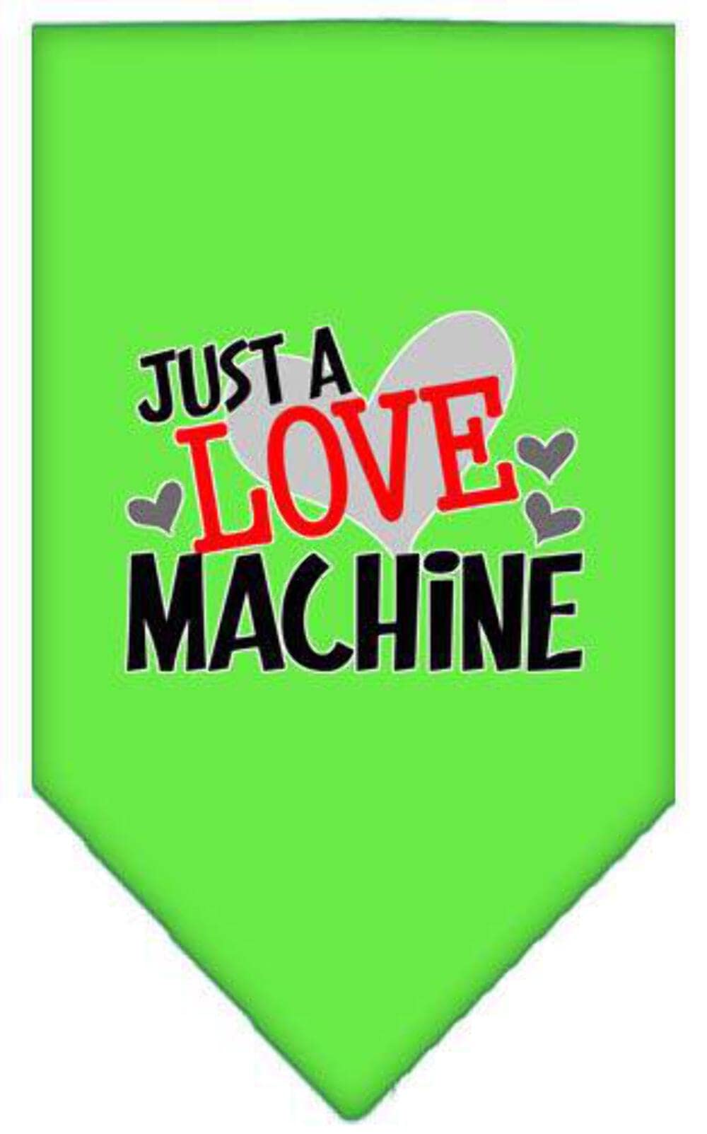 Mirage Pet Product Love Machine Screen Print Bandana Grey Small
