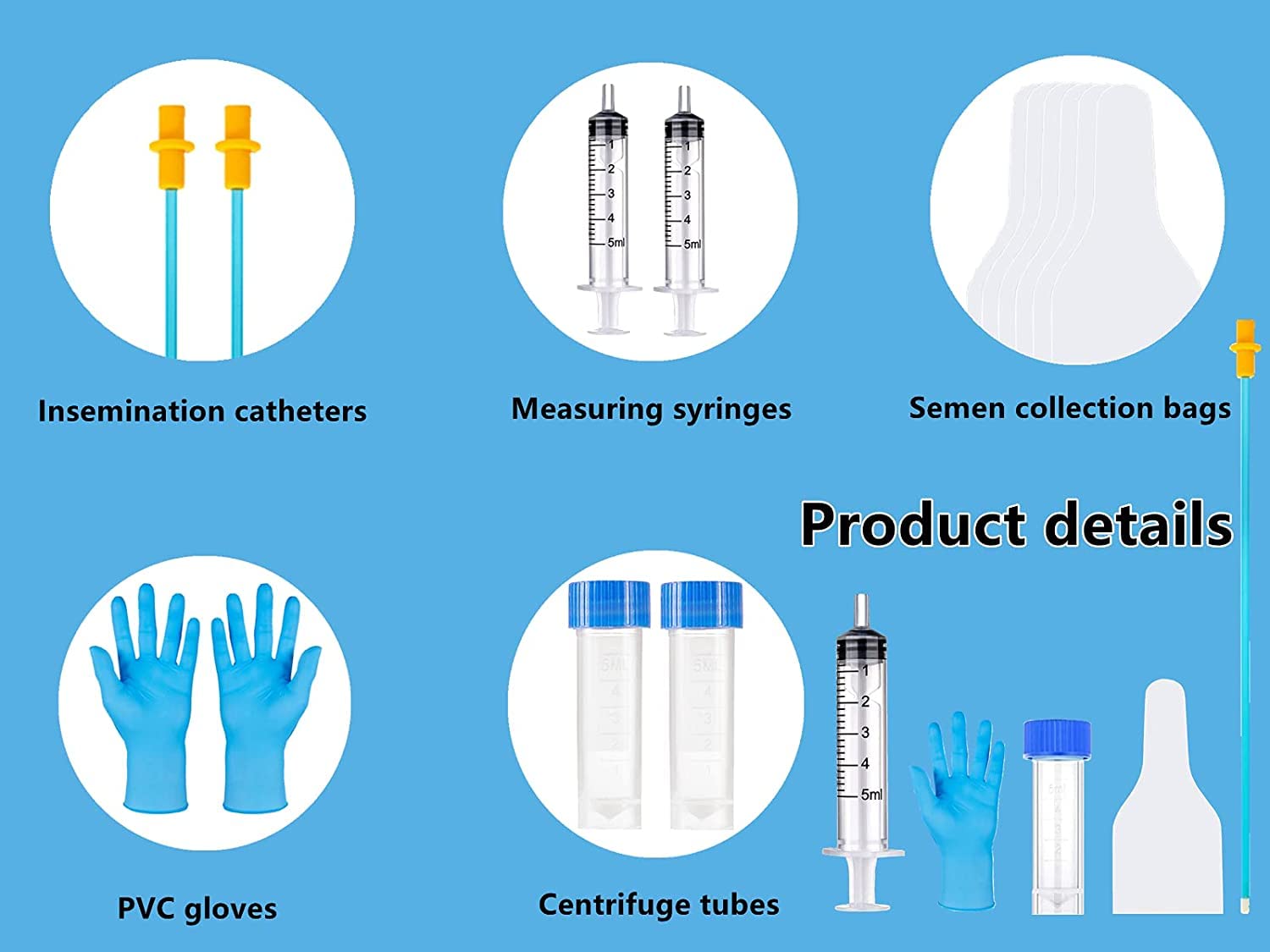 10 Set AI Artificial Insemination Dog Breeding Kit, Canine Breeding Kit, Dog Insemination Breeder Kit, Disposable Canine Artific