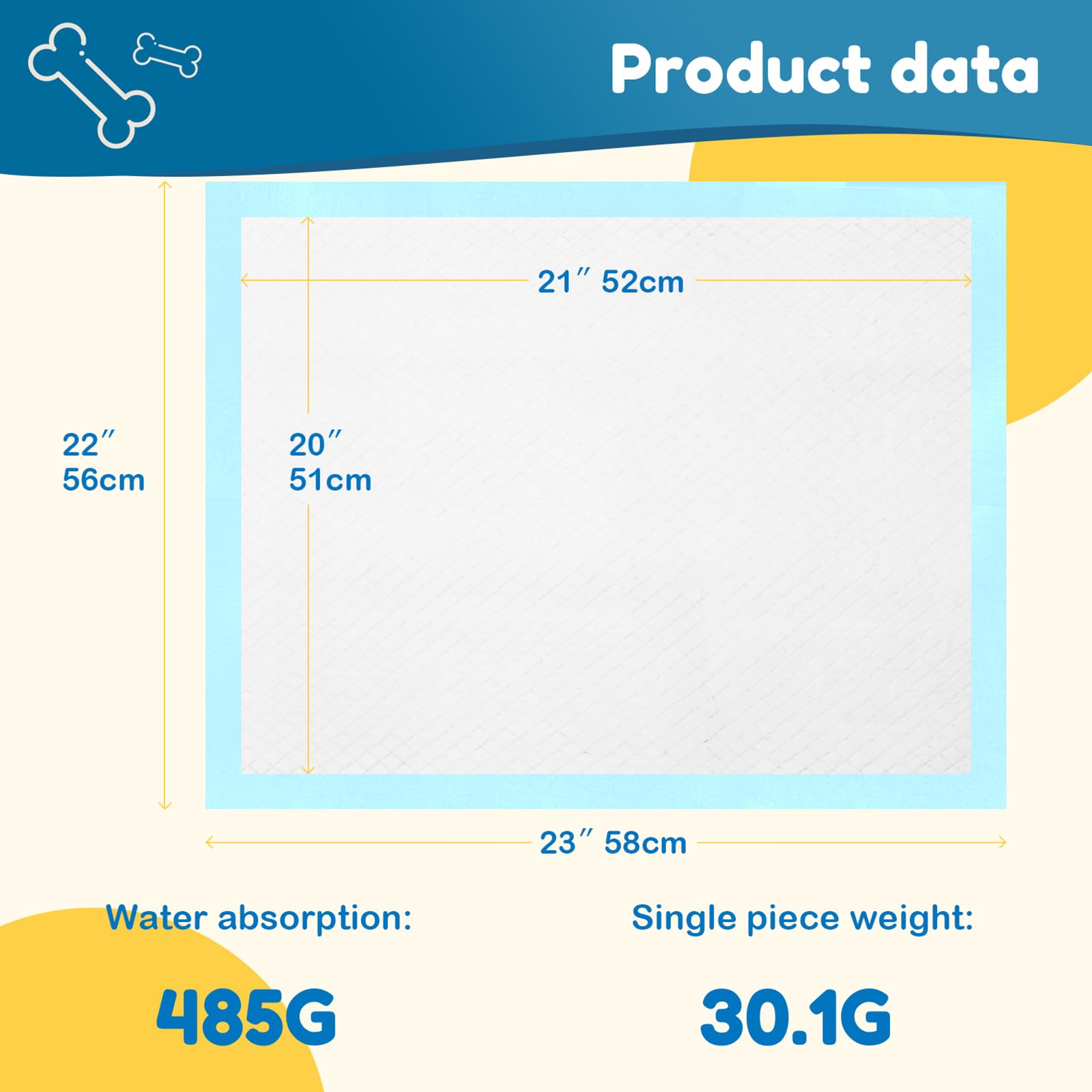 Dog Pee Pads 22 x23  , 30 Count Disposable Puppy Pads Pee Pads for Dogs, Pet Training Pads Super Absorbent Leak-Proof Pee Pads (