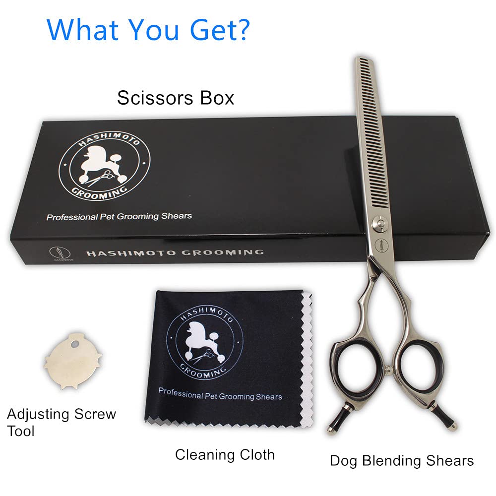 Hashimoto Dog Blending Shears,Dog Texturizing Scissors,Cat Blender,45 Teeth,7.0 Inch,Light Weight.