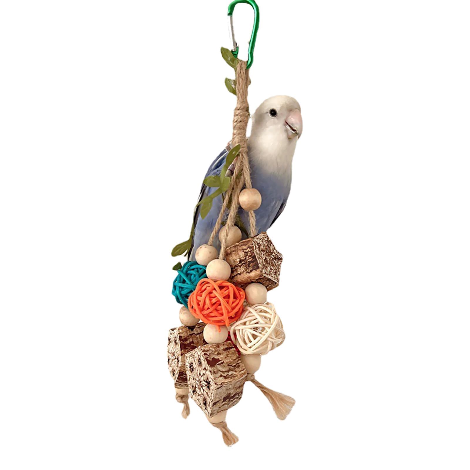 Tarini Budgie Toys, Bird Toys For Parrot, Sun Conure Toys, Parrot Chew Toy, Colorful Bird Cage Decoration, Beak Grinding & Bored