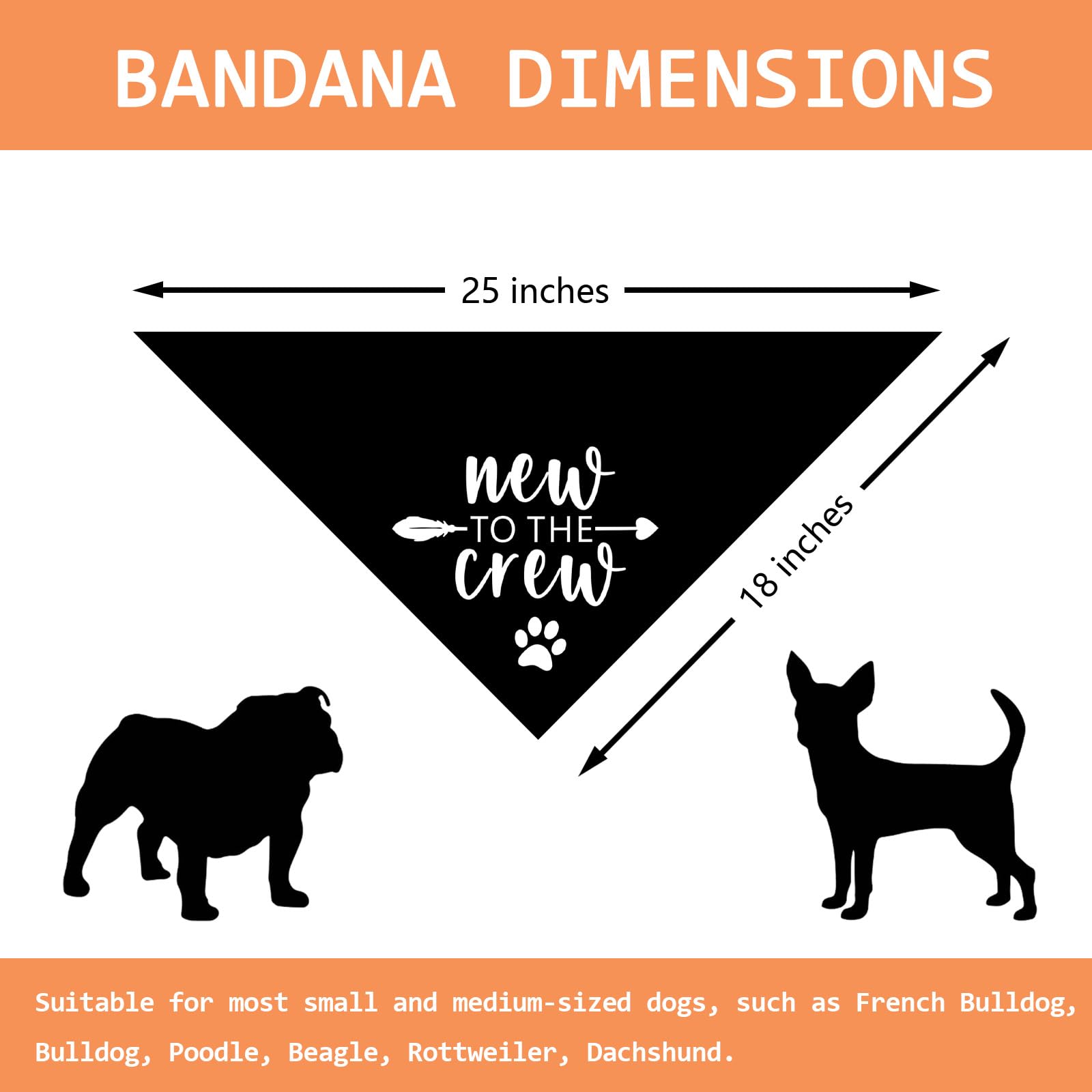 New to The Crew Dog Bandana New Puppy Announcement Gift for New Owners New Puppy Gift New Dog Announcement Photo Props Accessori