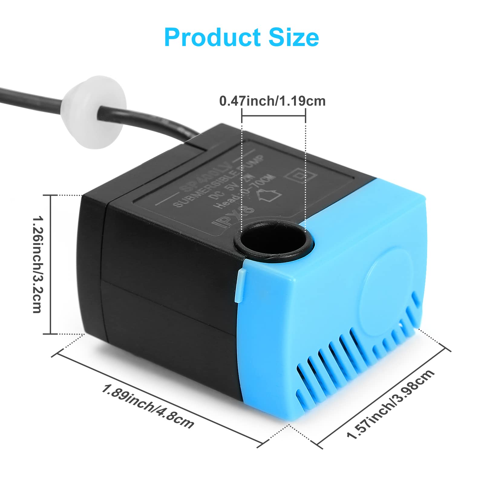 Sanklev Sp-400Lv Cat And Dog Water Fountain Pump With Grommet,Usb Replacement Pump For Pet Drinking Fountains Compatible With Bu