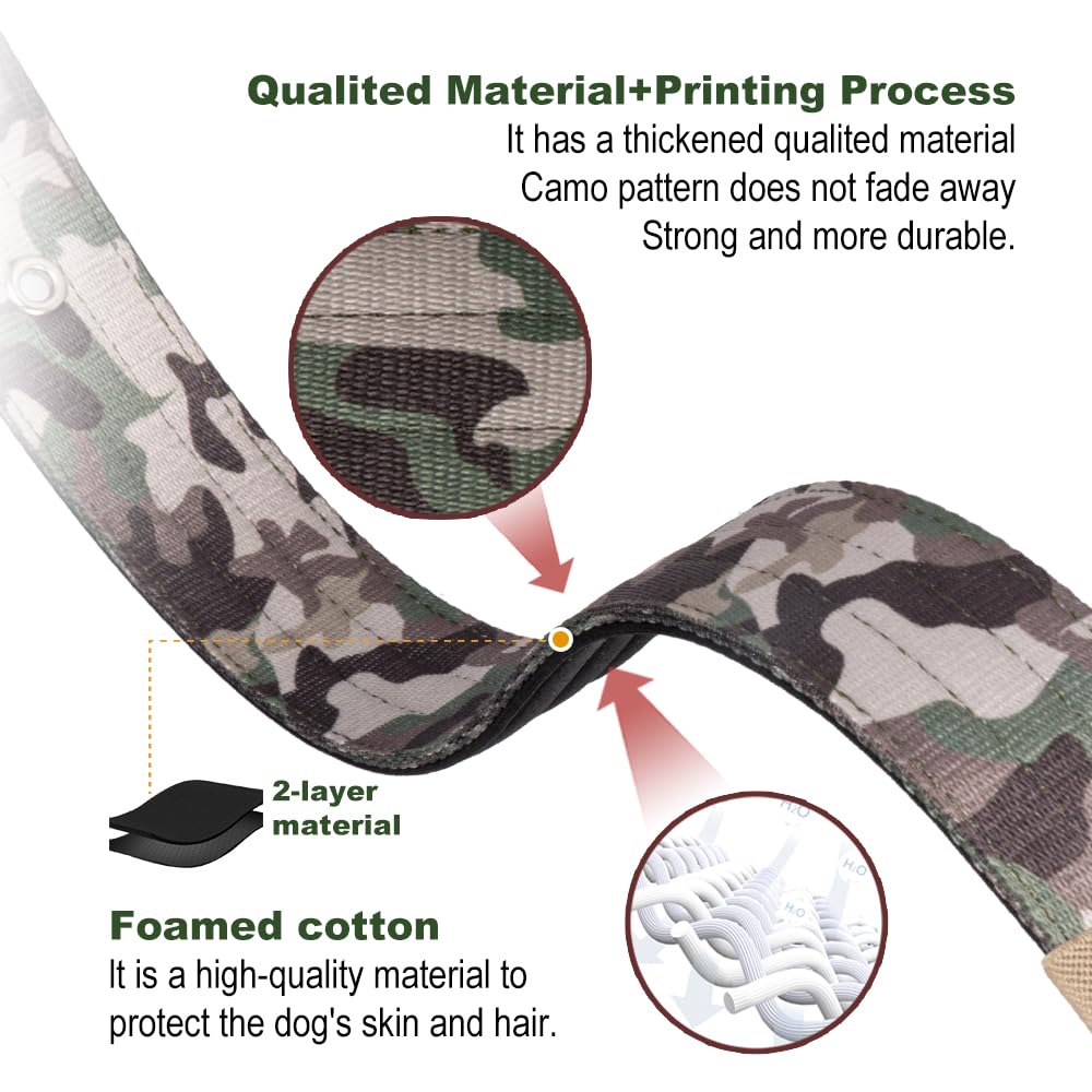 Tspro Tactical Dog Collar With Metal Buckle & Patch, 1.5 Inch Wide, Adjustable, Durable Thick Collar For Medium To Large Dogs (M