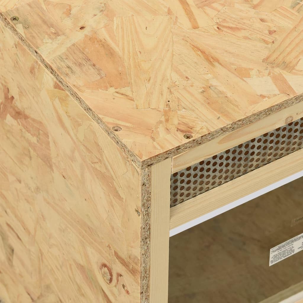 vidaXL Terrarium - Engineered Wood & Glass, 56.7"x18.1"x18.9", Reptile Habitat with Optimal Airflow & Viewing