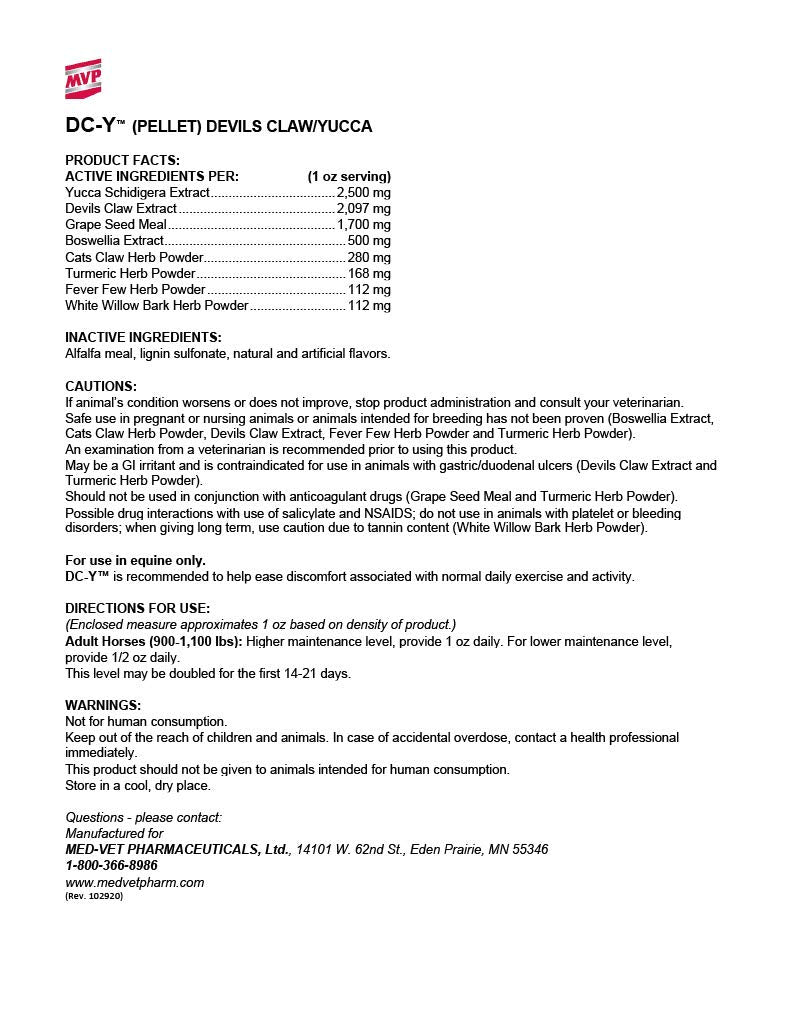 MVP DC-Y (2 lb) Aids in Minimizing Aches and Tenderness Associated with Every Day Activities in Horses