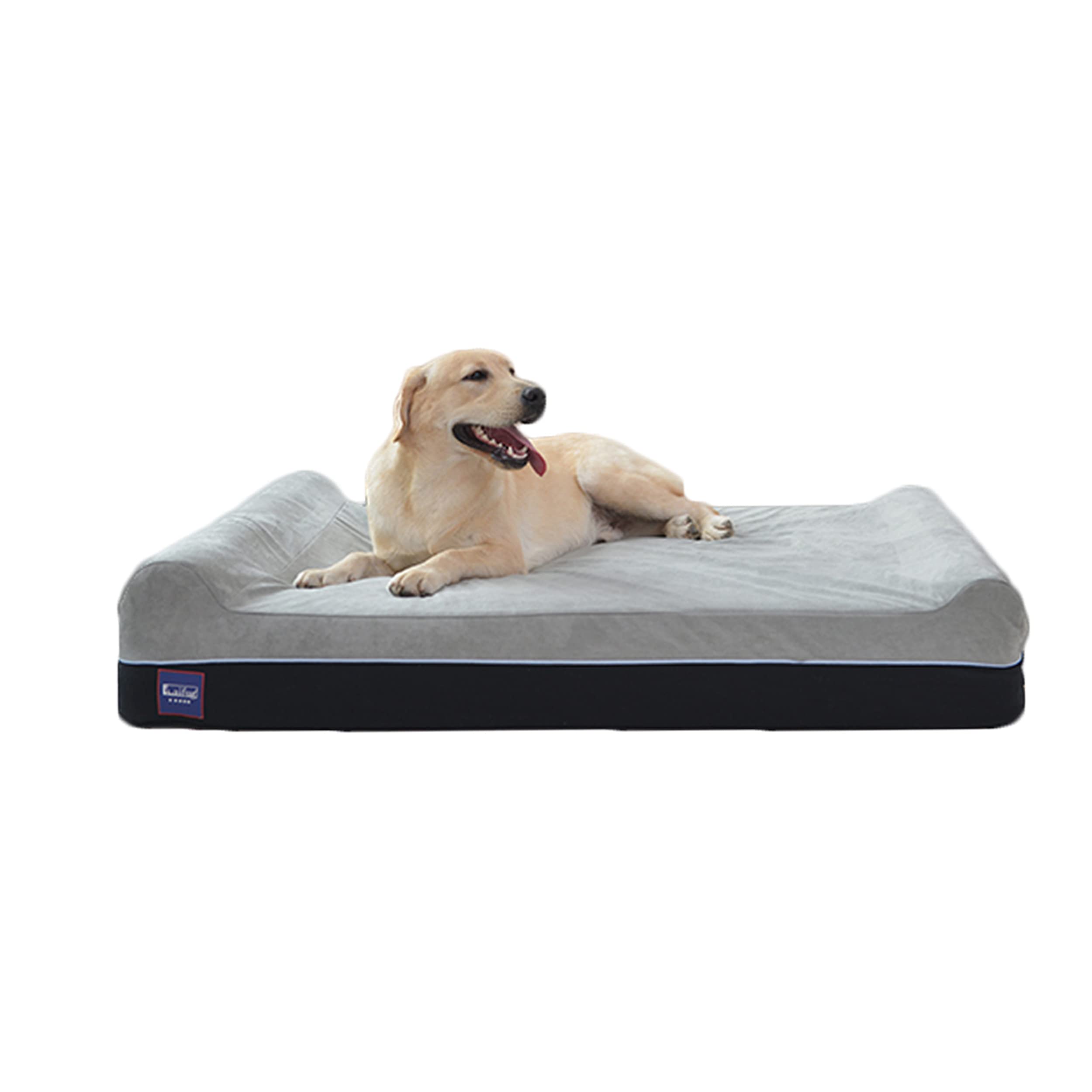 Laifug Orthopedic Memory Foam Extra Large Dog Bed Pillow(50'X36'X10', Slate Grey) Durable Water Proof Liner & Removable Washable Cover & Smart Design