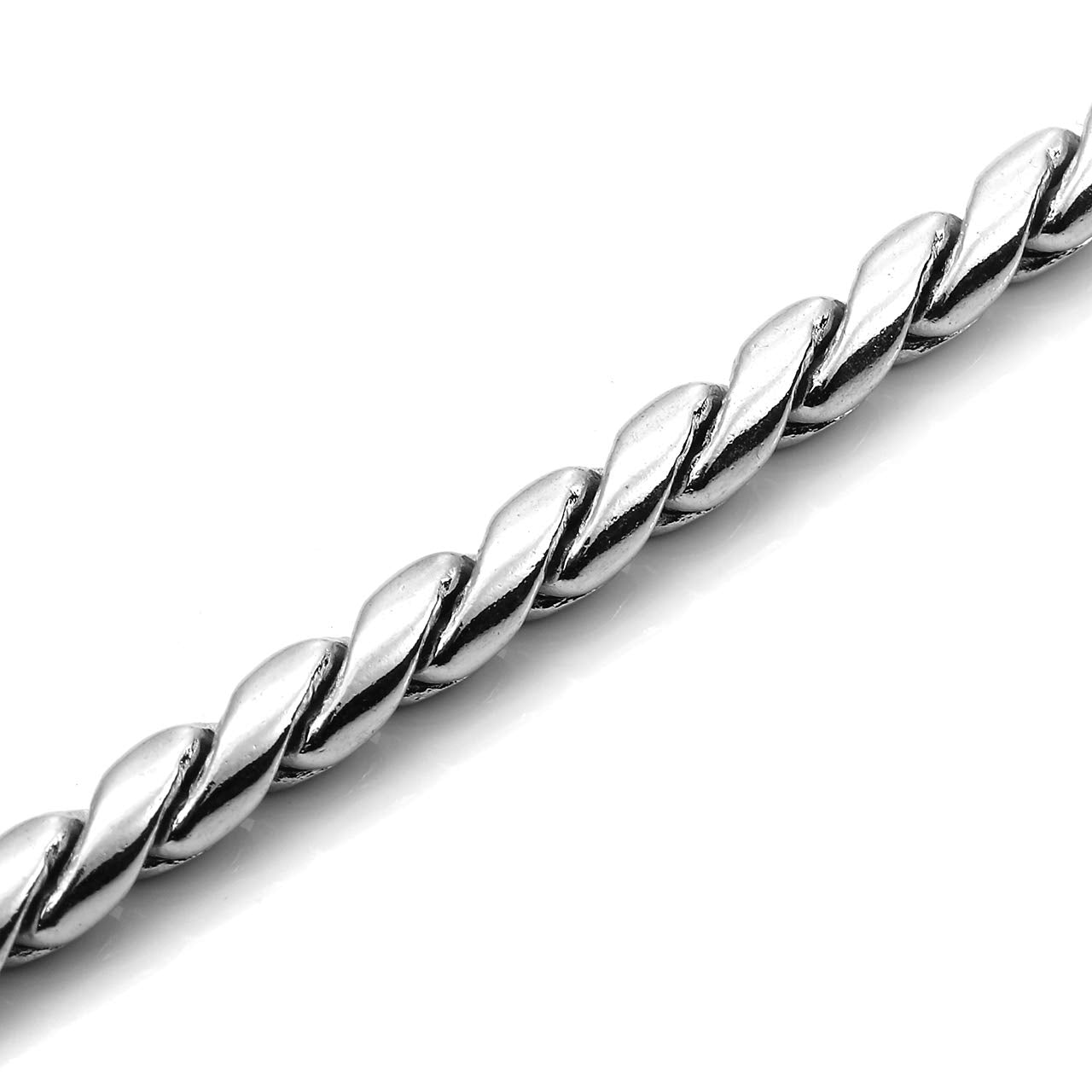 Mogoko Stainless Steel Dog Choke Chain Collar, Puppy Metal Snake Chain Pet Show Slip Collar Choker For Training Walking (Silver;24.0'*5.0Mm)