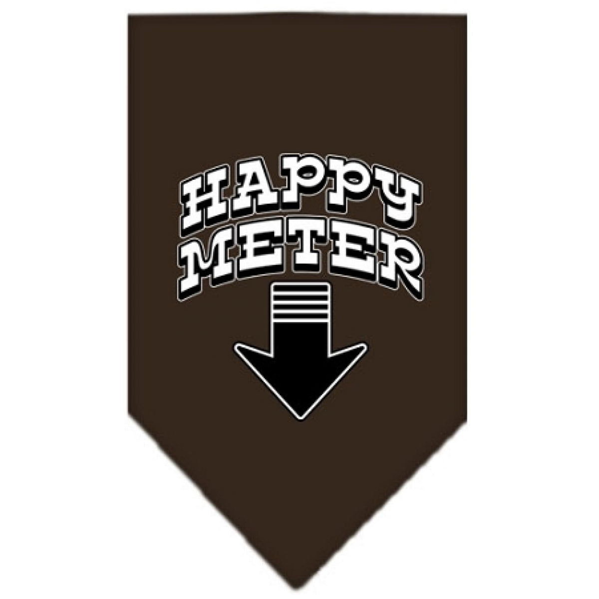 Mirage Pet Products Happy Meter Screen Print Bandana for Pets, Large, Cocoa
