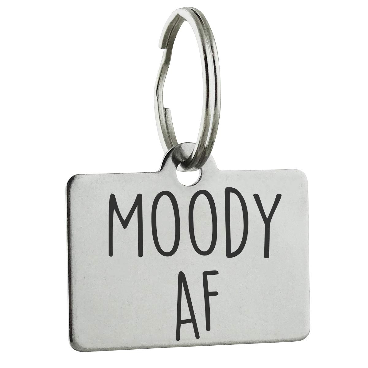 Moody Af Personalized Pet Id Tag - 32Mm X 22Mm Double Sided Laser Engraved For Dog Or Cat