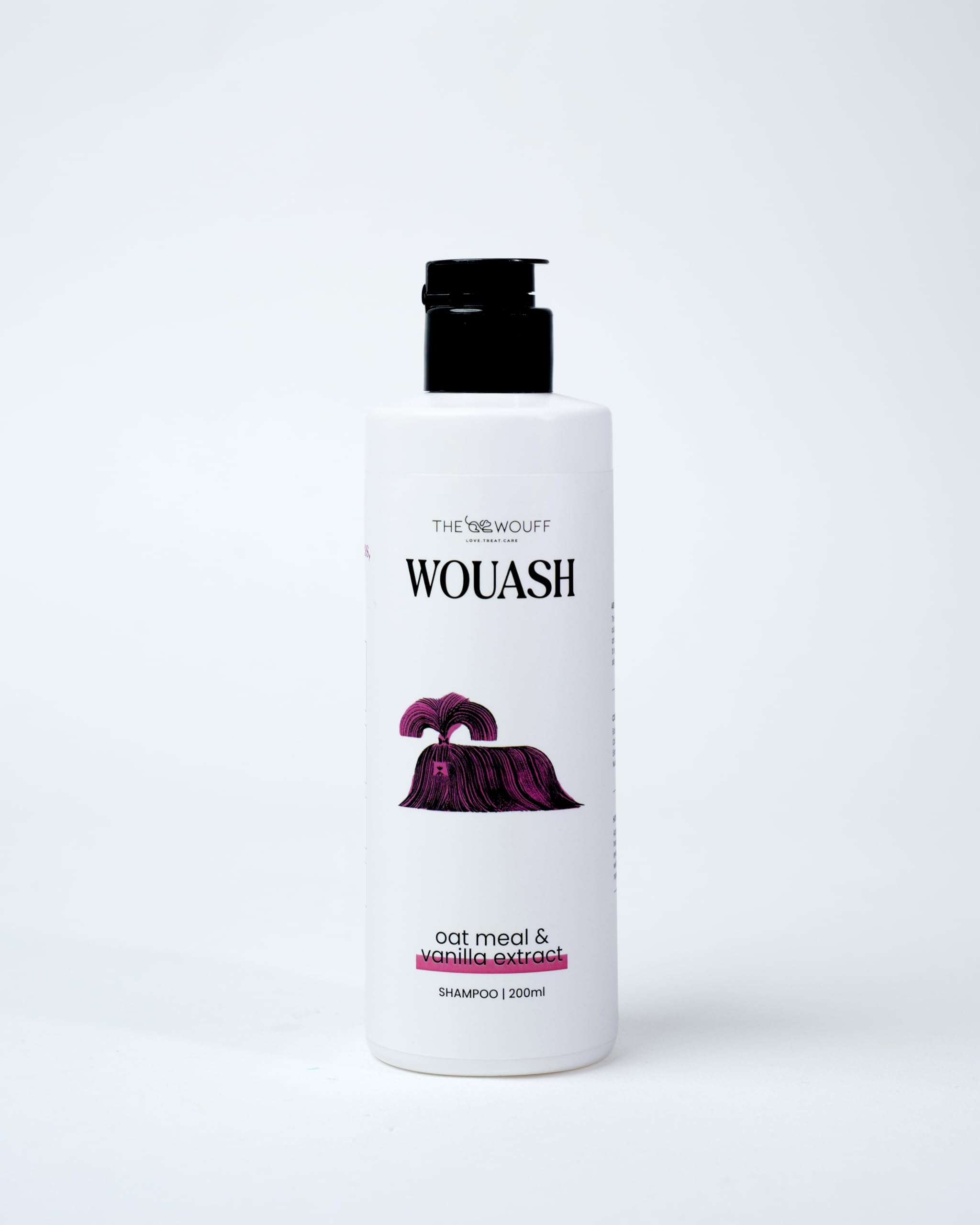 The Wouff Wouash Dog Shampoo  Oatmeal & Vanilla Extract, 200Ml | Soothing & Moisturizing Formula For Dogs | Sulfate & Paraben F