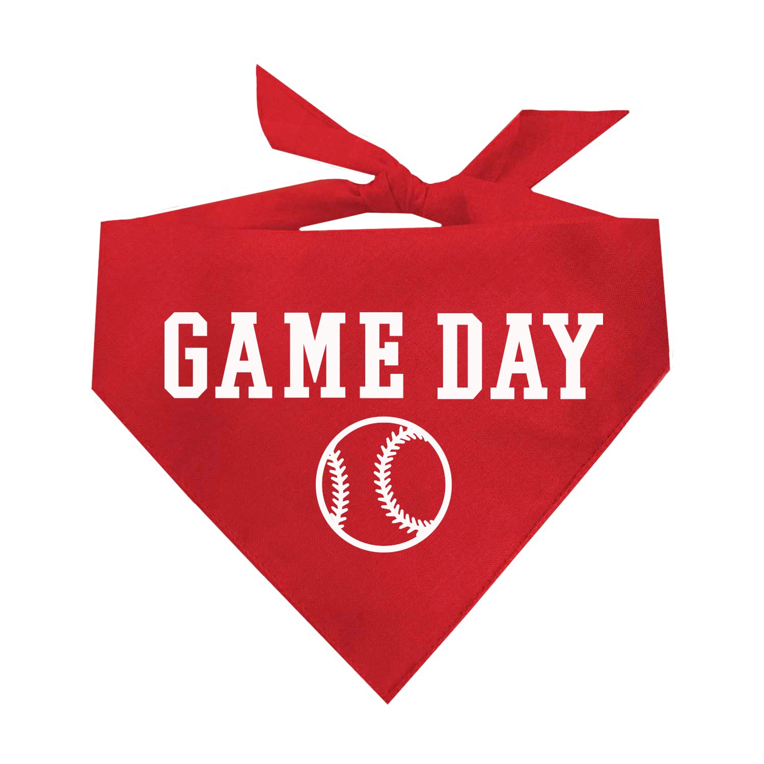 Game Day Baseball Dog Bandana (1054 Red, One Size)