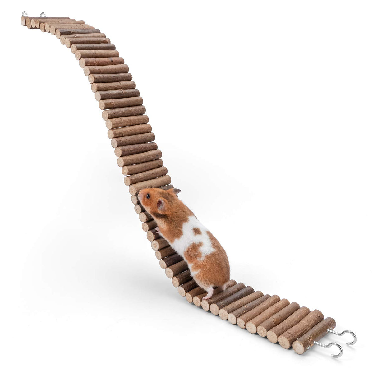 Niteangel Hamster Suspension Bridge Toy - Long Climbing Wooden Ladder For Hamsters Mice Mouse Gerbils Sugar Glider Rat And Other