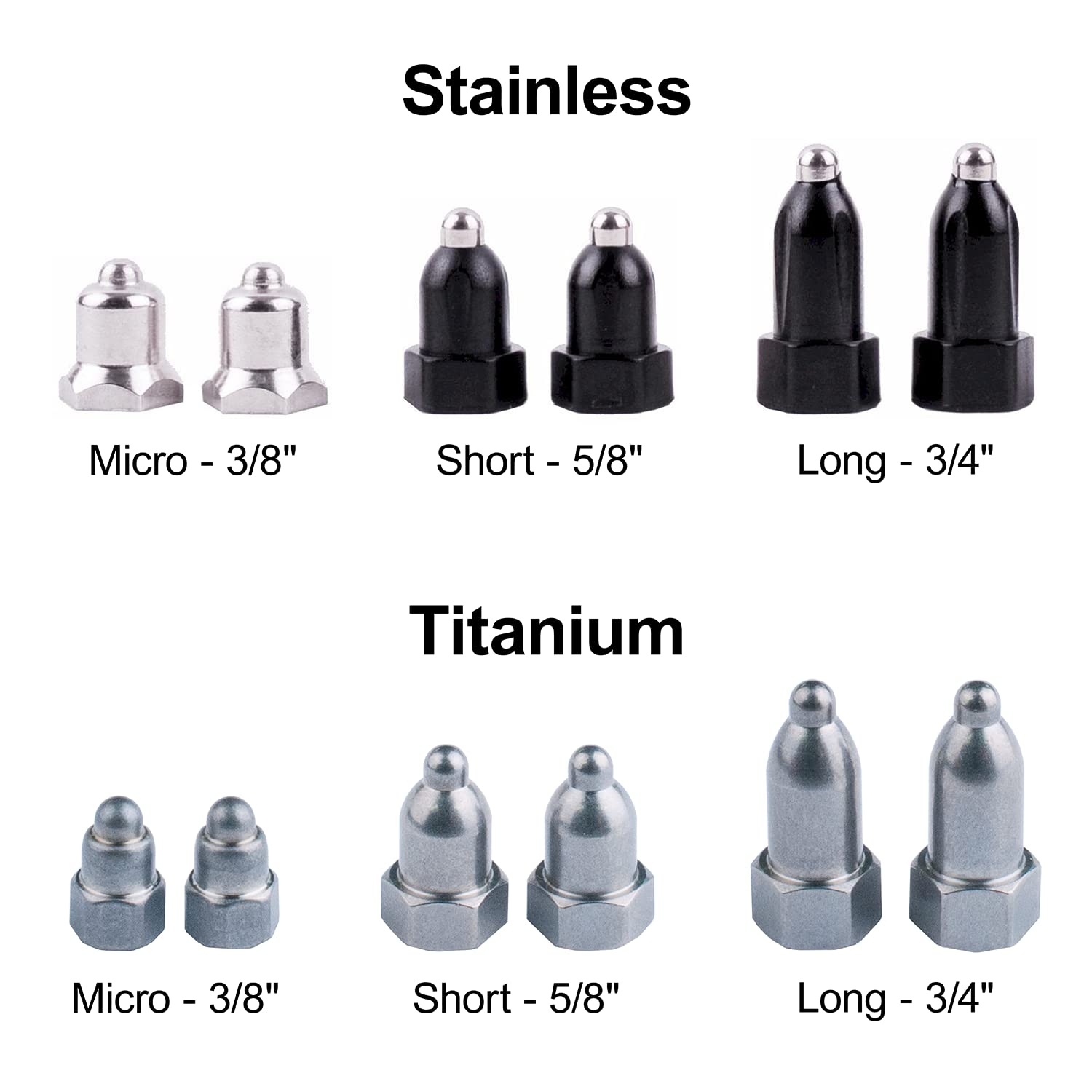 Educator Brand Only Contact Points Fits E-Collar Remote Dog Training Collars, Titanium, Long 3/4-Inch