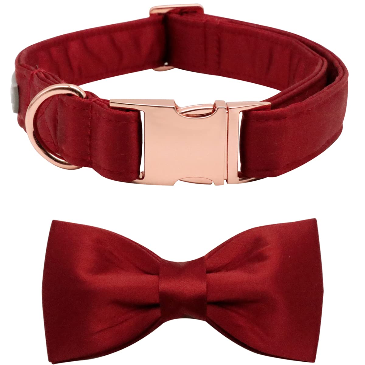Lionet Paws Bowtie Dog Collar - Comfortable Silk Dog Collar With Detachable Bow Tie For Small Dogs Wedding, Neck 10-16 Inches