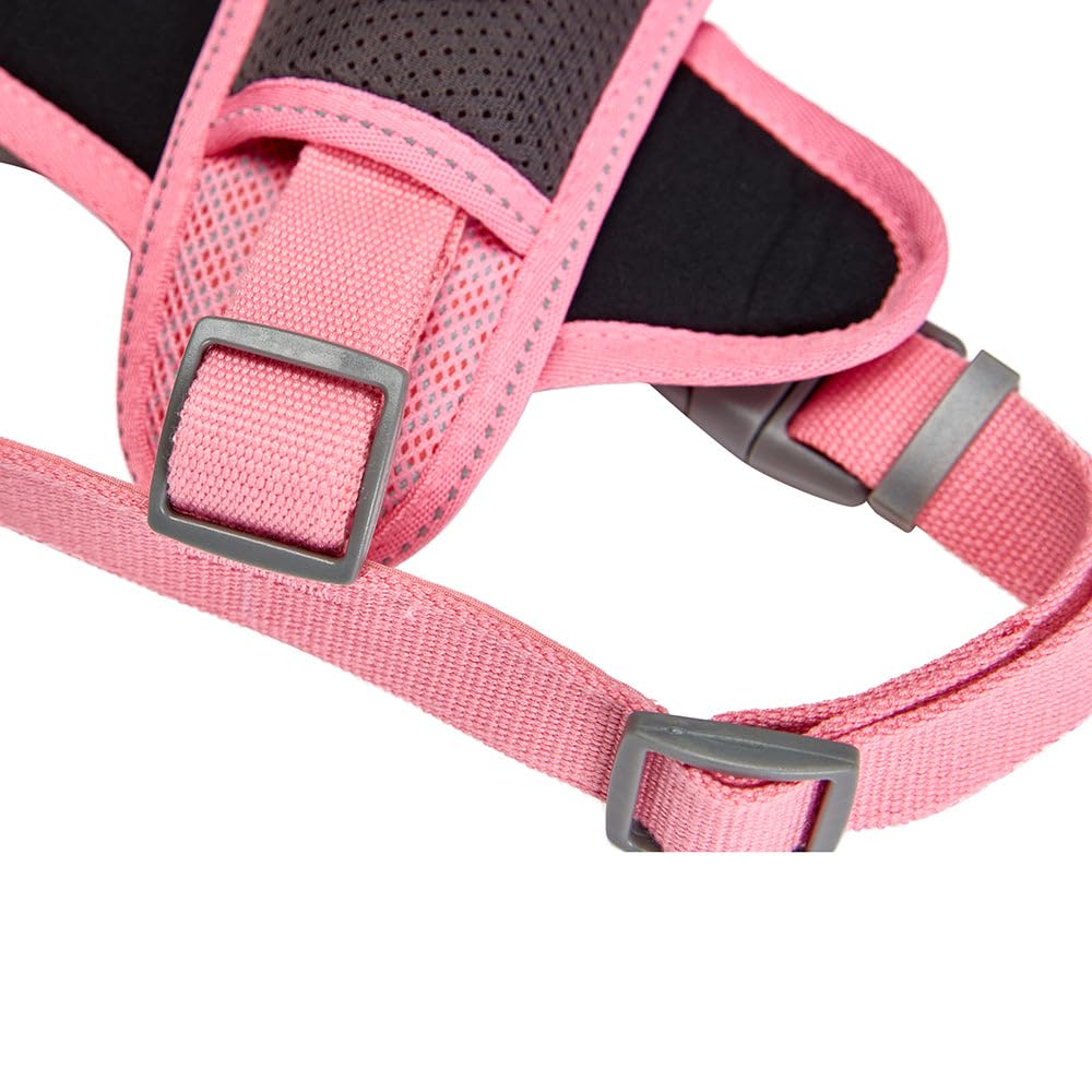 Blueberry Pet Soft & Comfy 3M Reflective Dog Harness Vest | Mesh Padded No Pull | Multi-Colored Stripe - Pink | Adjustable For X