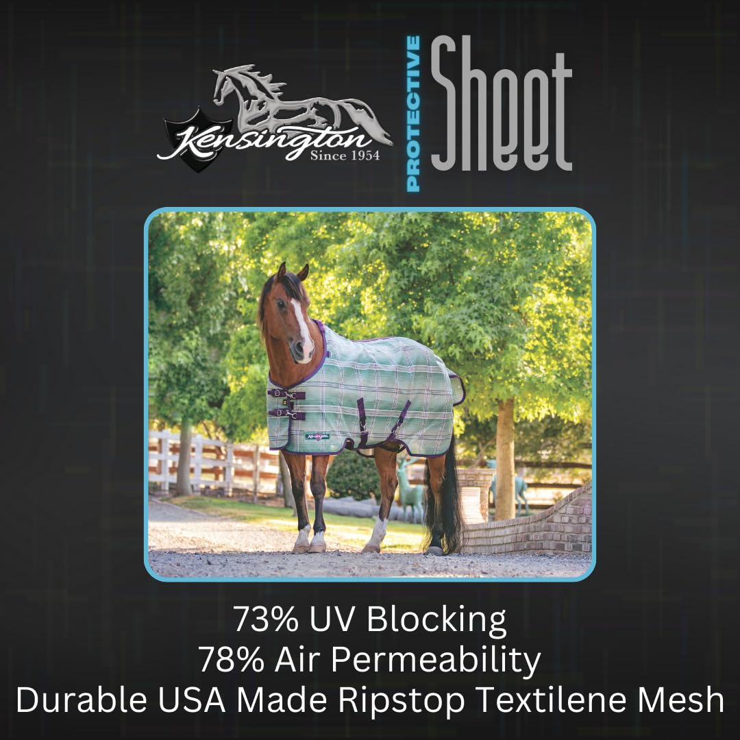 Kensington Breathable And Uv Protective Sheet Surefit All Season Protection For Horse - 69', Imperial Jade