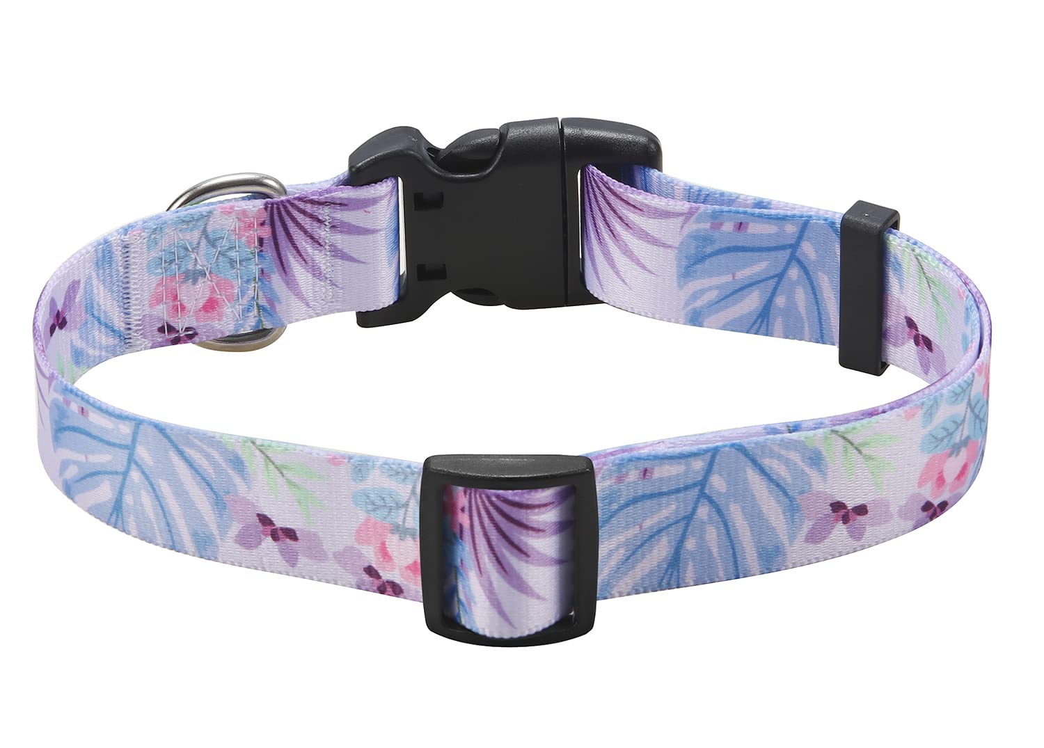 Mihqy Dog Collar With Bohemia Floral Tribal Geometric Patterns - Soft Ethnic Style Collar Adjustable For Small Medium Large Dogs (Purple Flower,Xs)