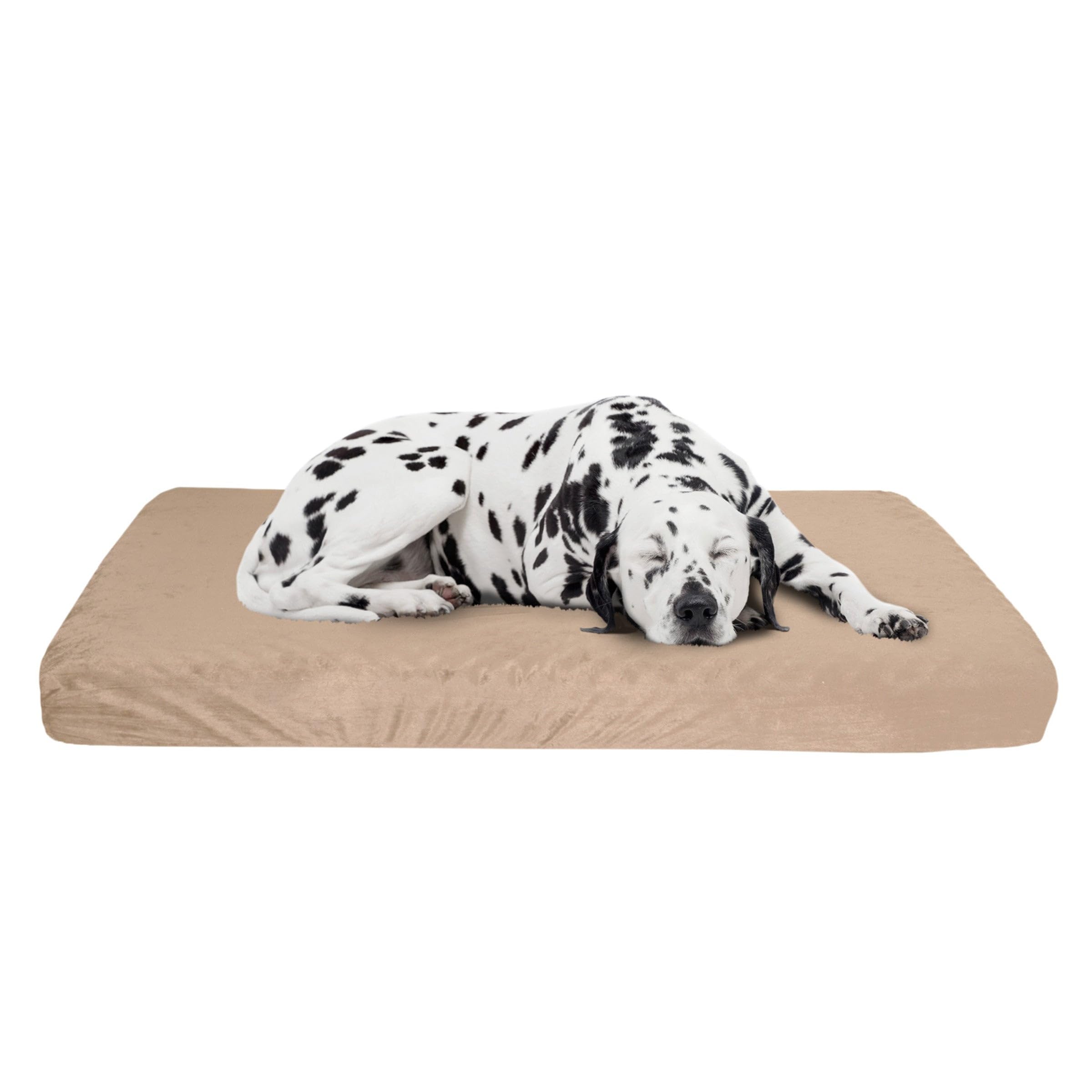 PETMAKER Orthopedic Dog Bed  2-Layer Memory Foam Dog Bed with Machine Washable Sherpa Top Cover  46x27 Dog Bed for Large Dogs up