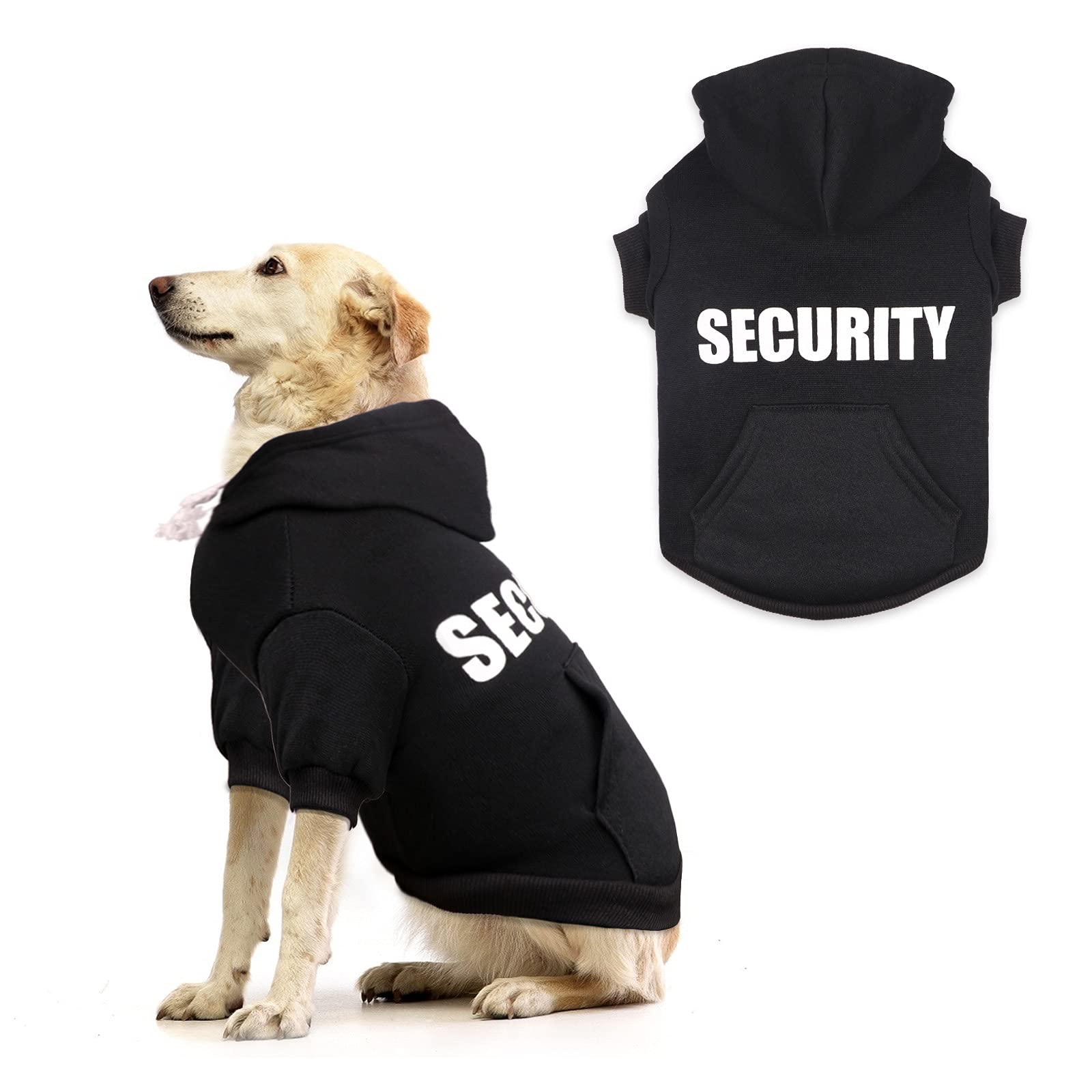 Dog Hoodie Security Dog Sweater Soft Brushed Fleece Clothes Hoodie Sweatshirt With Pocket For Small Medium Large Dogs (Xx-Large)