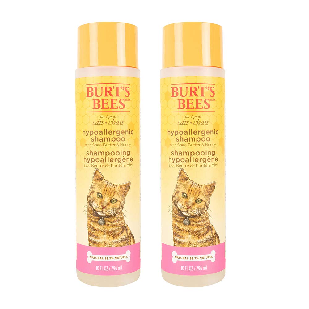 Burts Bees for Pets Cat Hypoallergenic Cat Shampoo with Shea Butter & Honey - Best Shampoo for Cats with Dry or Sensitive Skin 