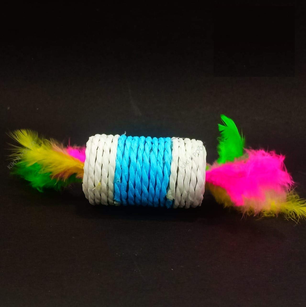 Rvpaws Kitten Toys Rope And Feathers With Inside Interactive With Multi Color Toys, Cat/Dog/Puppies Exercise Toy Round Balls, Sa