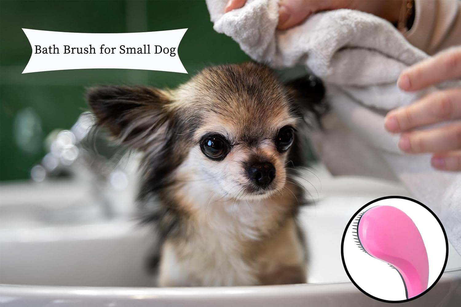MAEELOU Small Dog Brush - Puppy Hair Brush- Grooming Tool for Teddy, Yorkies, Maltese, Shih Tzu, Chihuahua (Pink)
