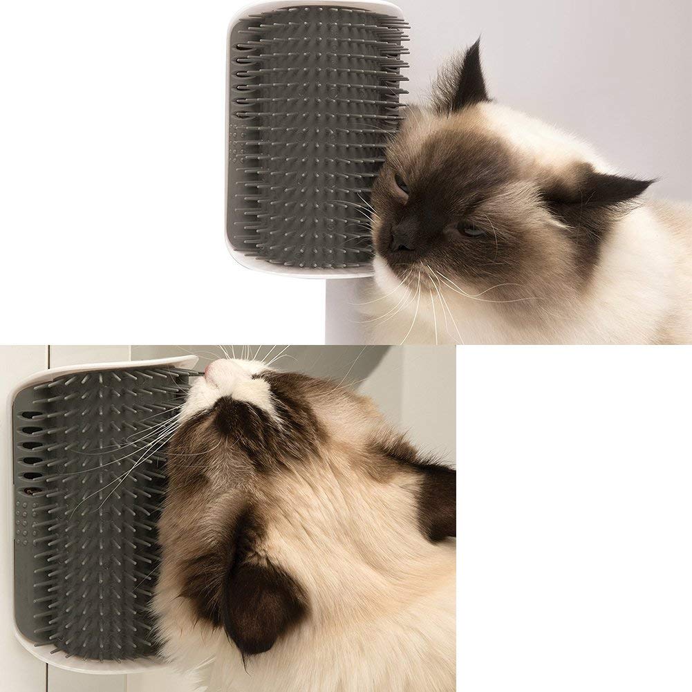 30 Softer cat Self groomer with catnip, Dog cat corner groomer,Wall corner Scratcher comb,grooming Massage Brush, Perfect Scratc