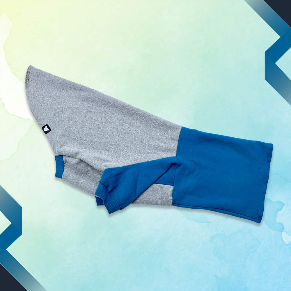 Tooth & Honey Large Dog Sweater - Pitbull, Teal & Grey (X-Large)