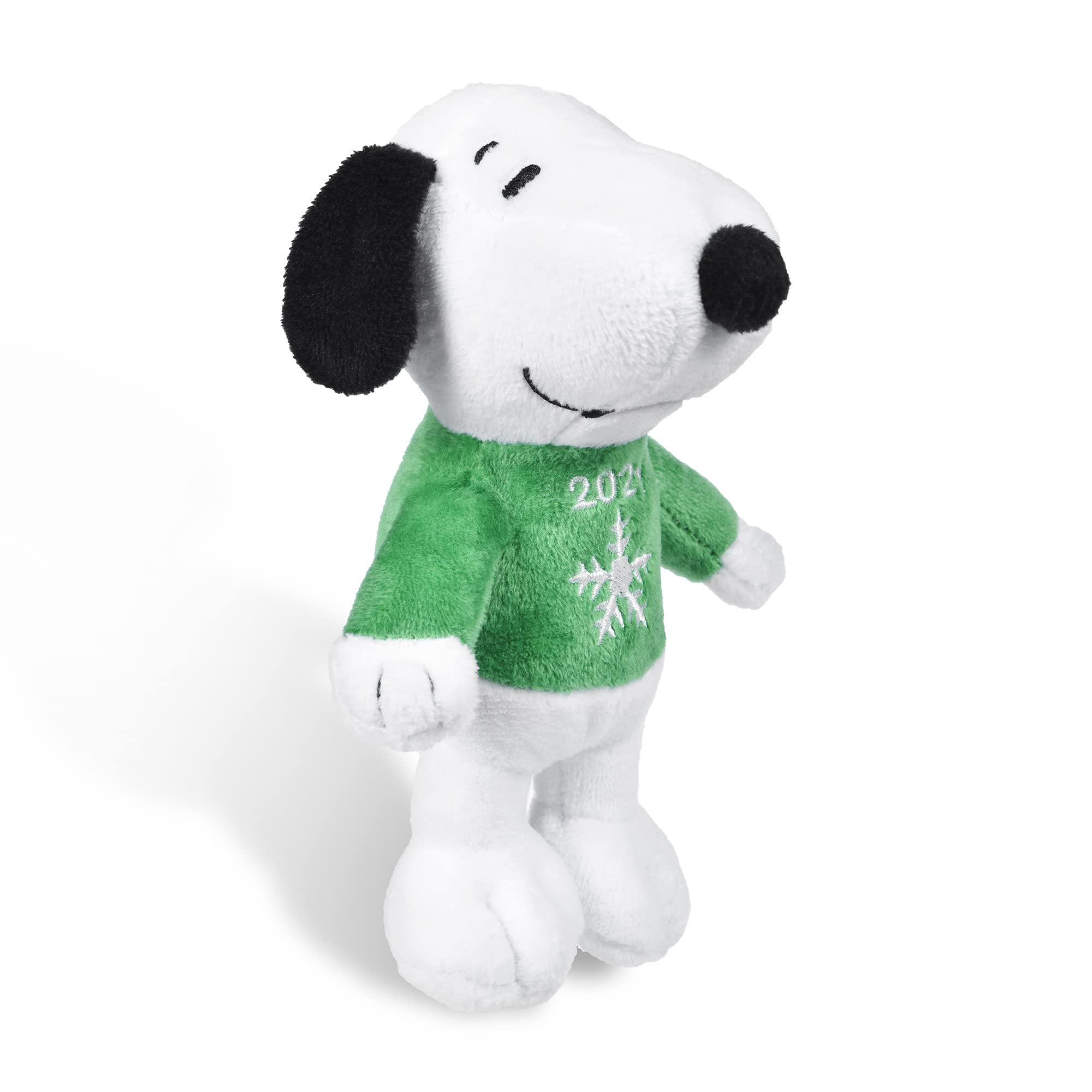 Peanuts For Pets 6' Holiday 2021 Snoopy Plush Dog Toy With Squeaker | Green Snoopy Holiday Plush Dog Toy | Small Squeaky Dog Toys - Soft Stuffed Dog Toys Officially Licensed By Peanuts, (Ff19107)