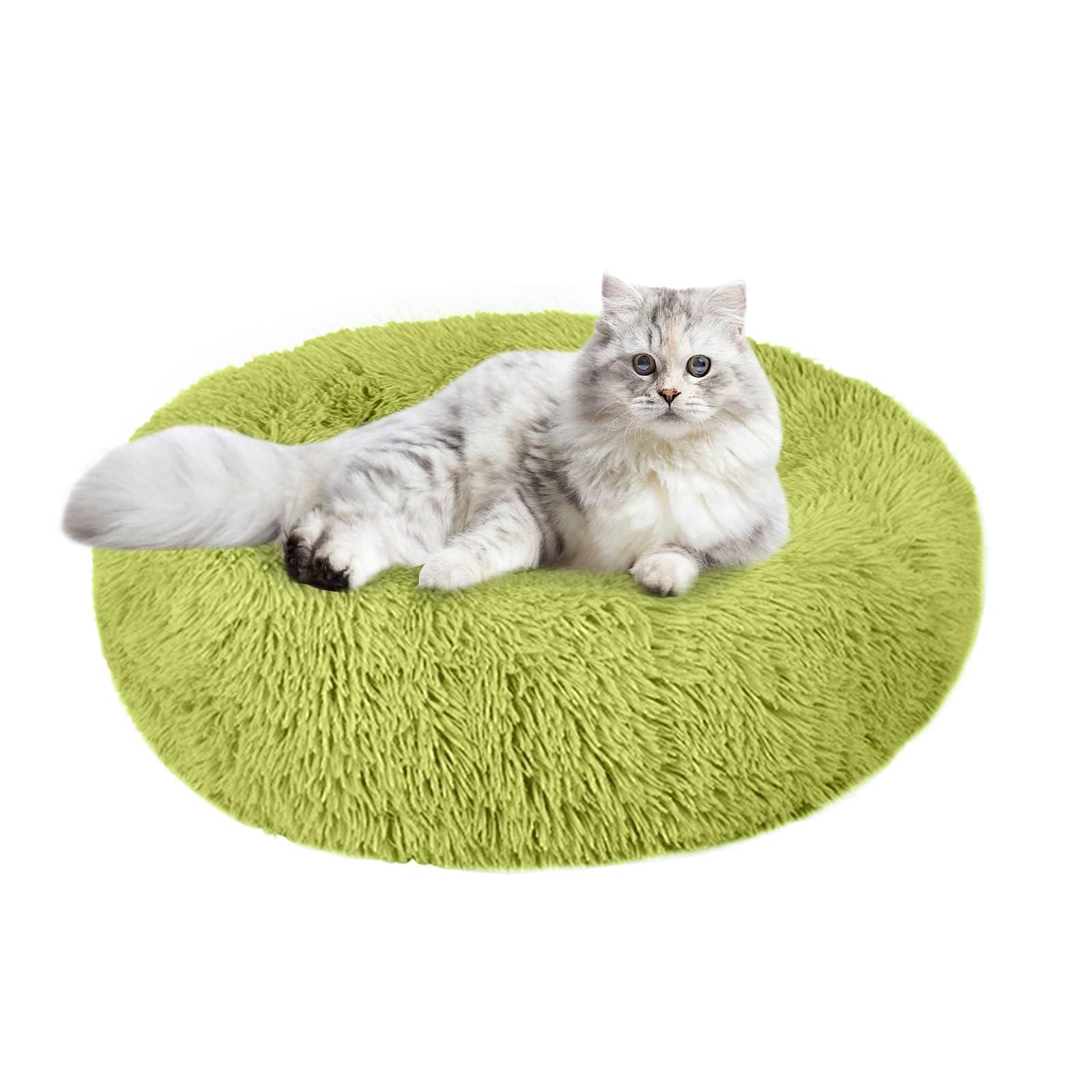 Nisrada Cat Beds For Indoor Cats,20 Inch Dog Bed For Small Melium Large Dogs, Washable-Round Pet Bed For Puppy And Kitten With Slip-Resistant Bottom