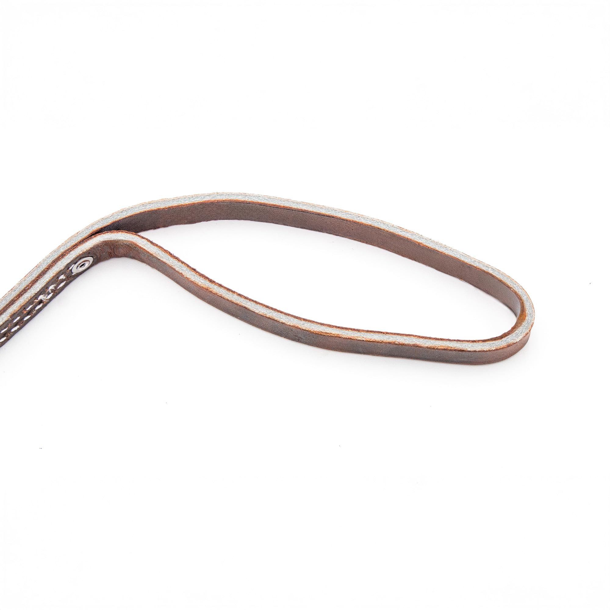 Leerburg 6ft Brown Latigo Leather Leash - 1/2 inch, Stainless Steel Hardware, Amish Made in Wisconsin