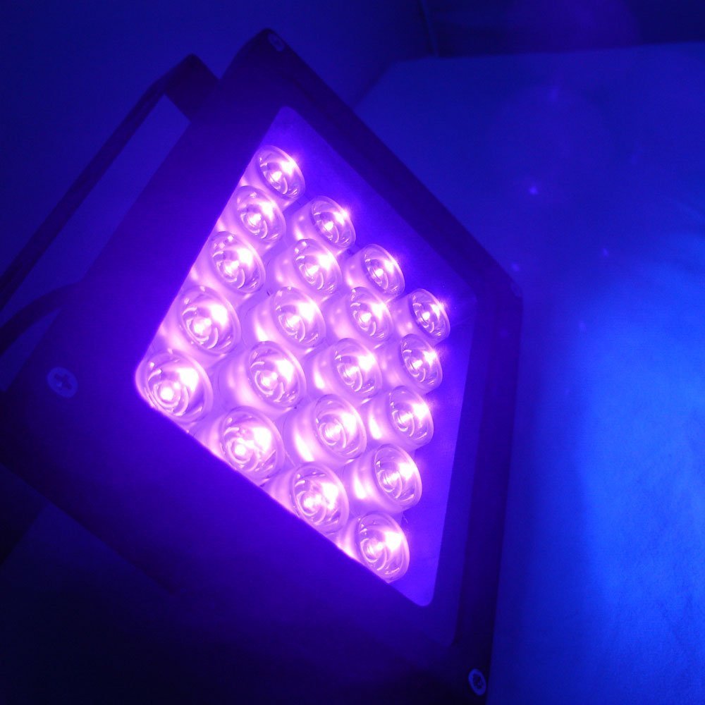 Quans 110V 20W Uv Ultra Violet High Power Led Light For Curing Glue Blacklight Fishing Aquarium With Us Plug