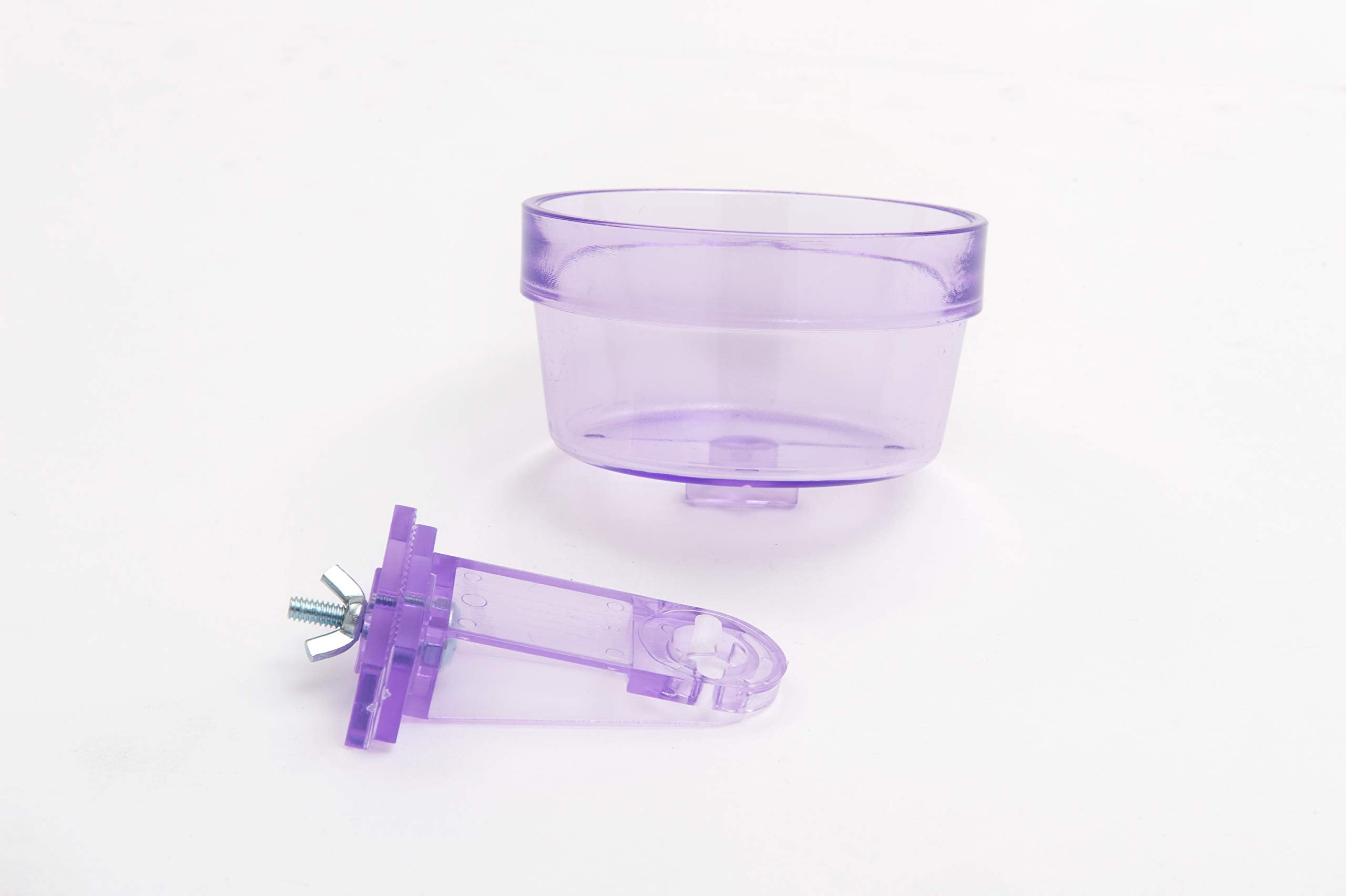 Lixit Quick Lock Cage Bowls for Small Animals and Birds. (20oz, Purple)