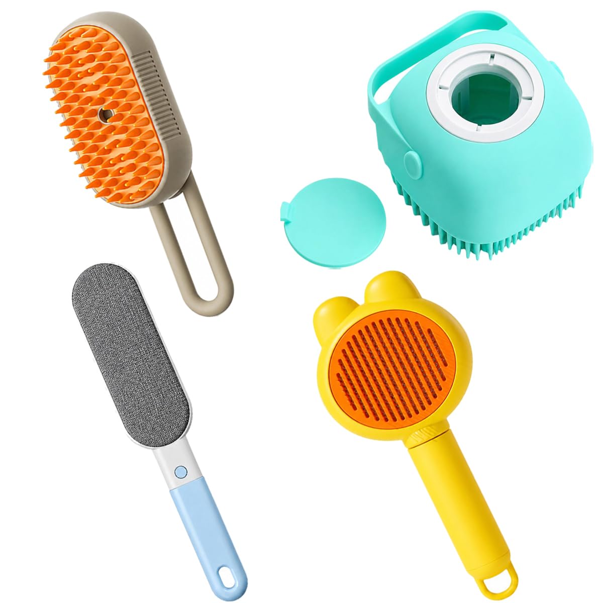 Professional Pet Grooming Kit For Dogs Cats Hair Removal Bath Brush Set