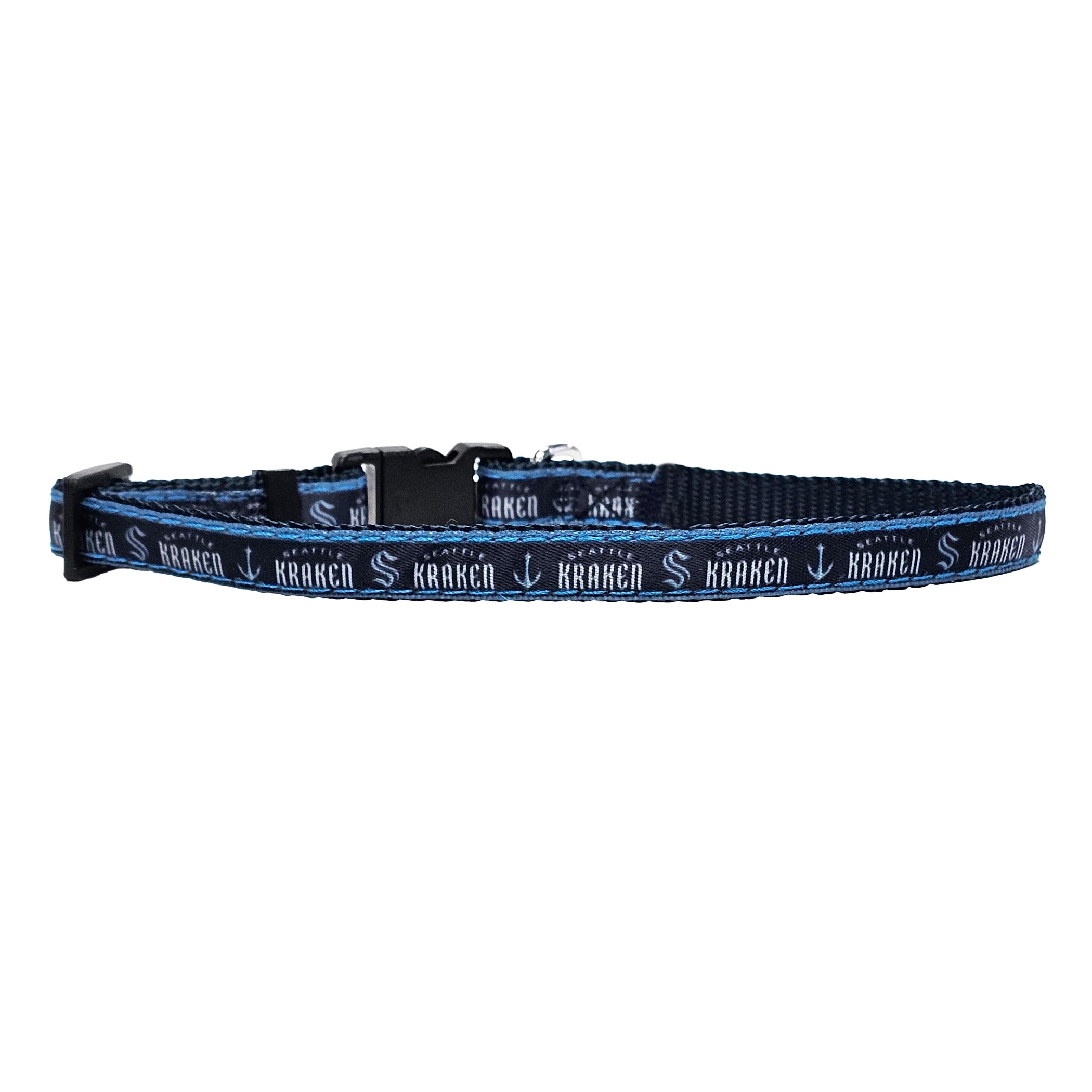 Nhl Cat Collar Seattle Kraken Satin Cat Collar Hockey Team Collar For Dogs & Cats. A Shiny & Colorful Cat Collar With Ringing Be