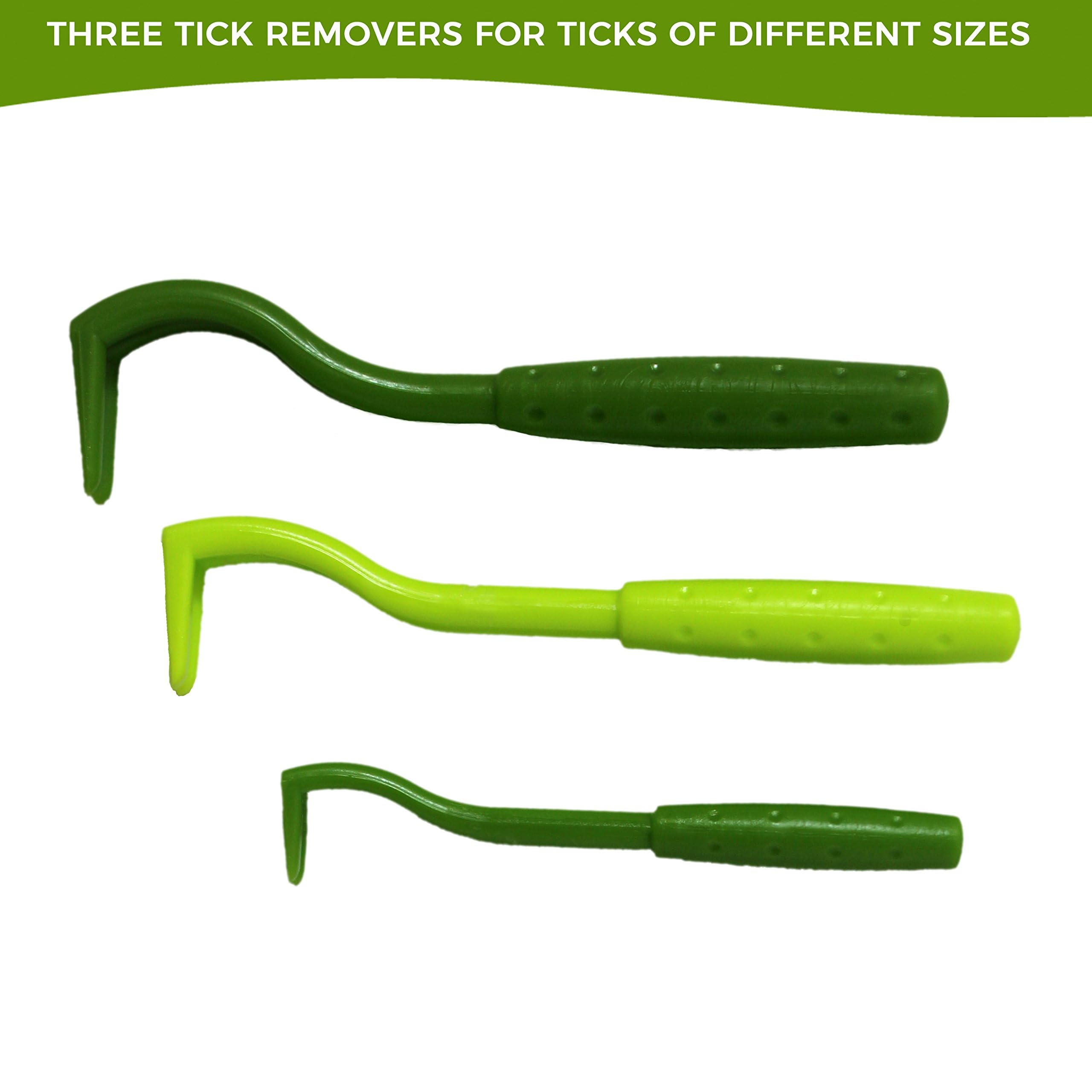 Tickcheck Tick Remover Value 3 Pack - Tick Remover Tools + Tick Identification Card - For Humans, Dogs & Cats (3 Sets)