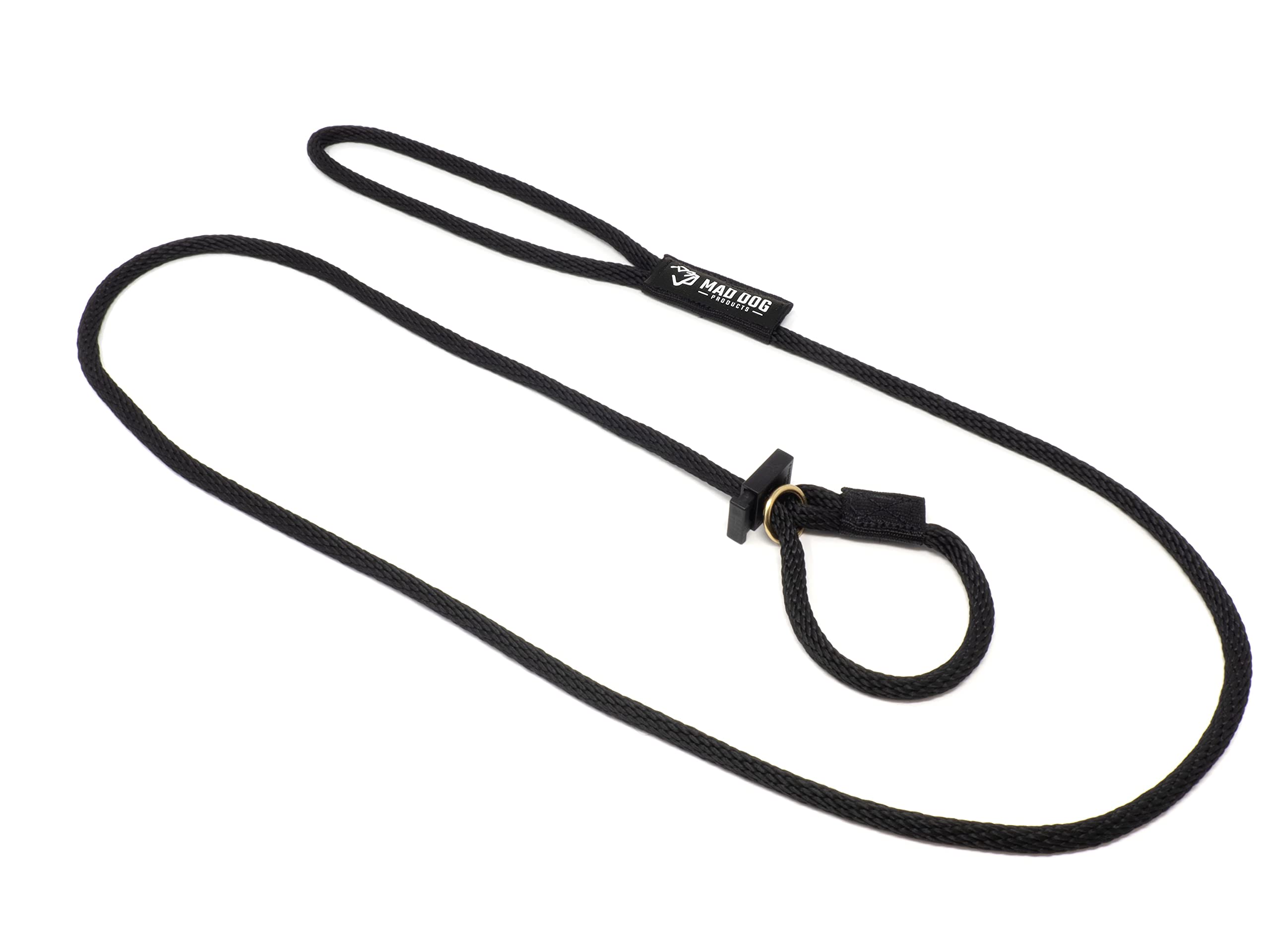 Mad Dog Products English Slip Dog Lead | 3/8 Inch X 6 Feet | Black