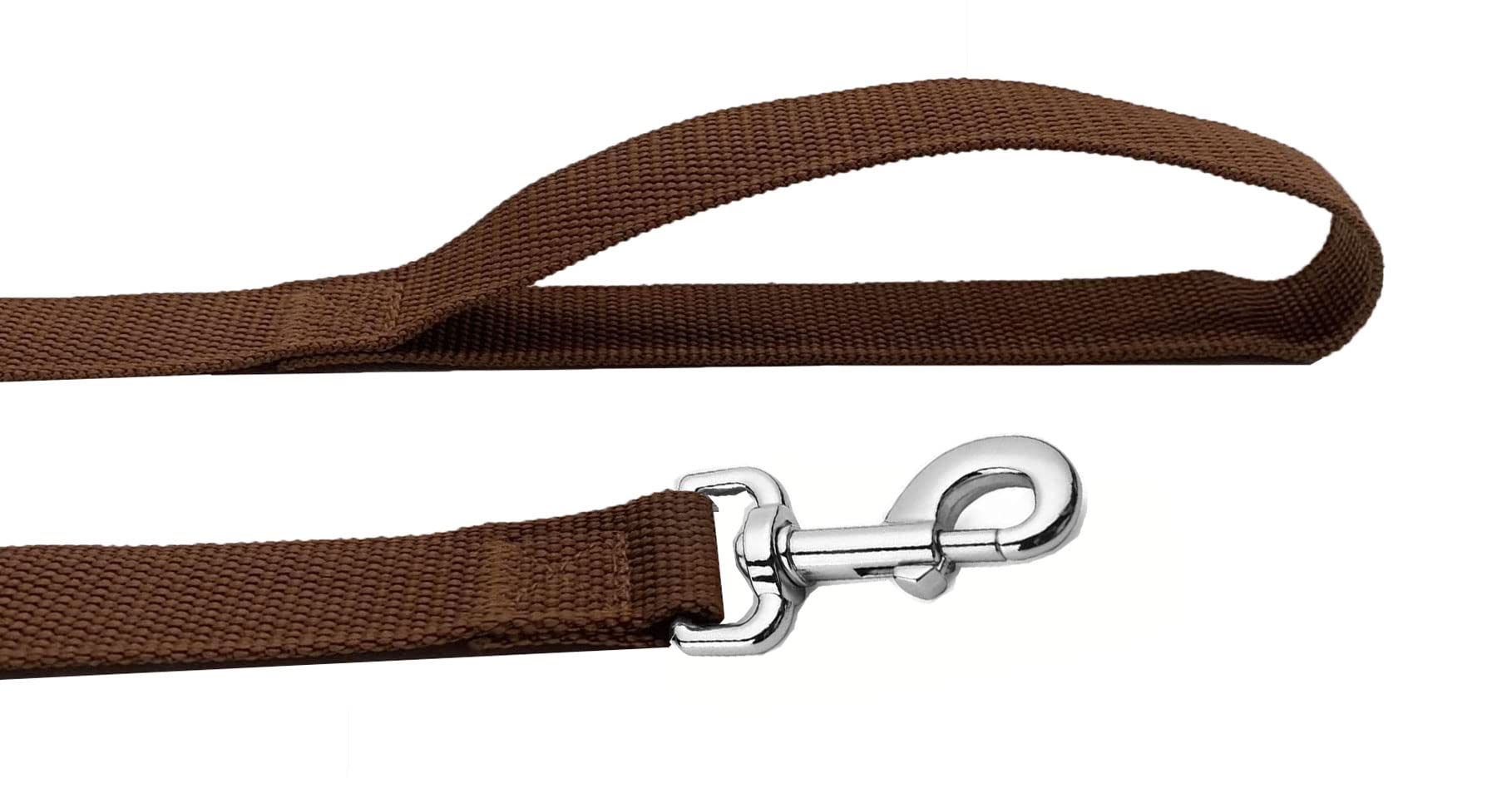Strong Nylon Dog Leash, 4FT/ 5 FT/ 6FT Dog Leashes for Medium Large Dogs (5FT, Brown)