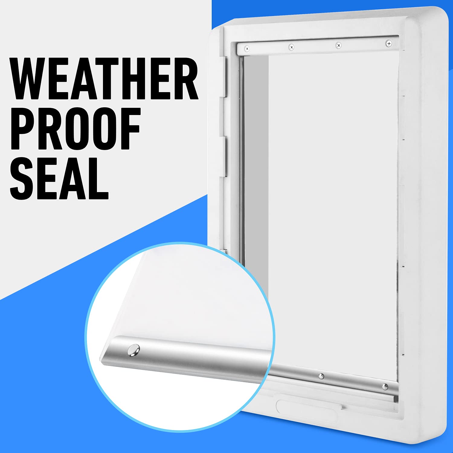 Evergreen Pet Supplies Weatherproof XL Dog Door Flap - 9.75x17 in - Fits Large Pets up to 90 lbs - Metal Material
