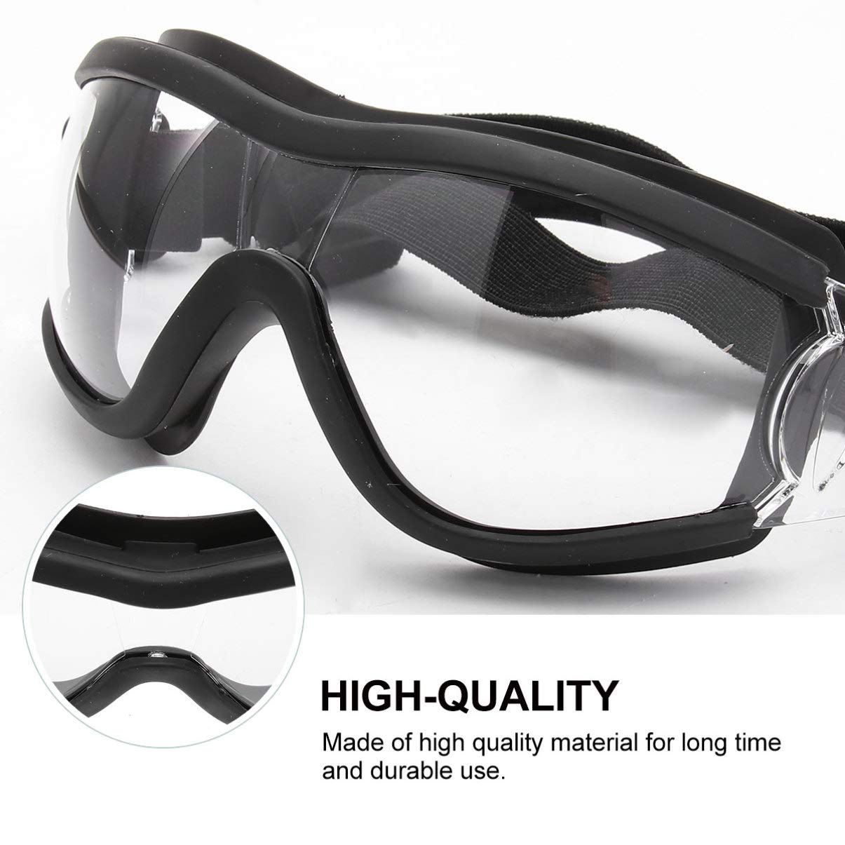 Ultechnovo Pet Goggles Eye Protective Glasses Anti-Uv,Windproof,Waterproof Eye Goggles For Medium-Sized Or Large Dog (Transparen
