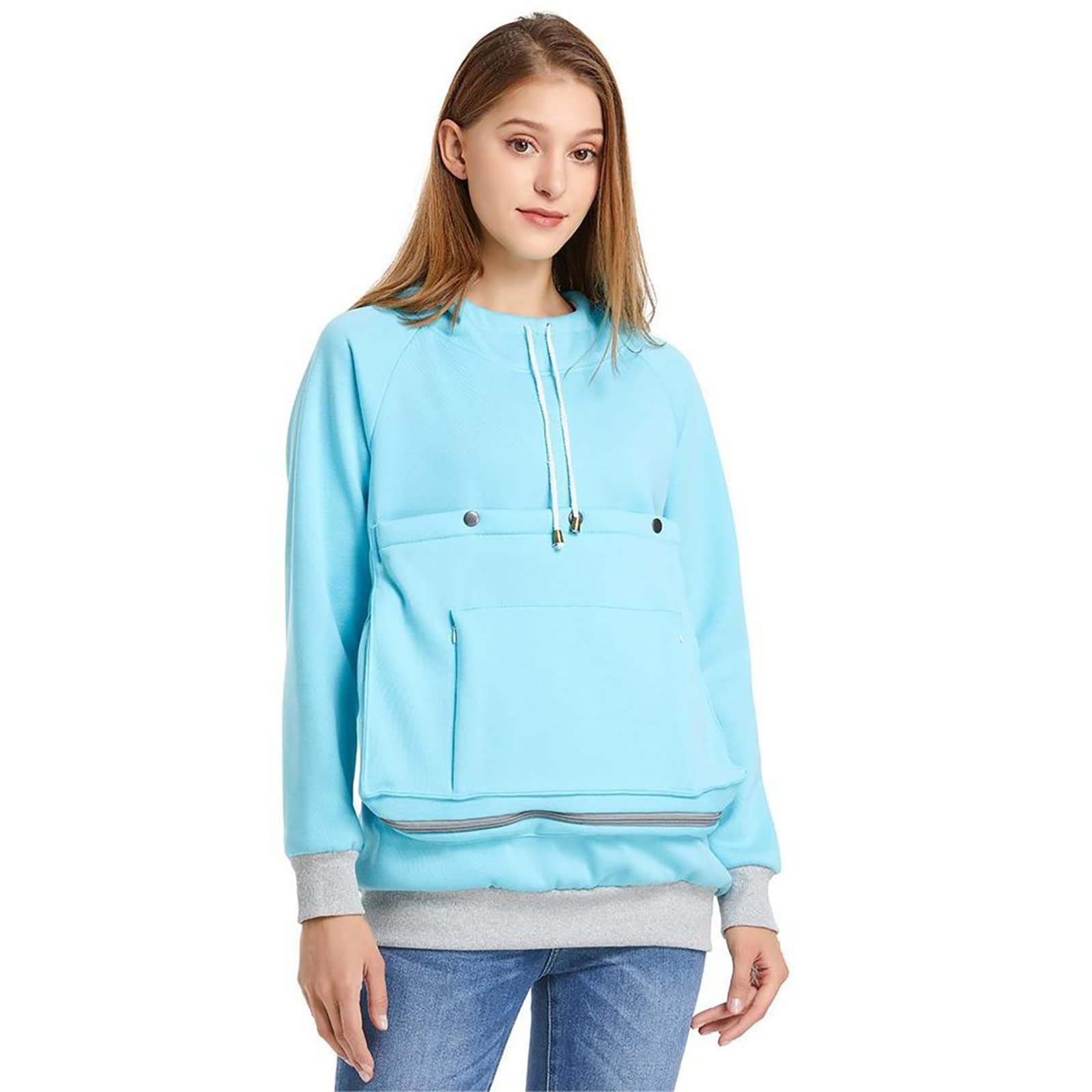 Cat Dog Carrier Hoodie Big Pet Pouch Sweatshirt Puppy Kitten Holder Carrier Pullover Top Kangaroo Unisex Hoodies (Adult, Large, 