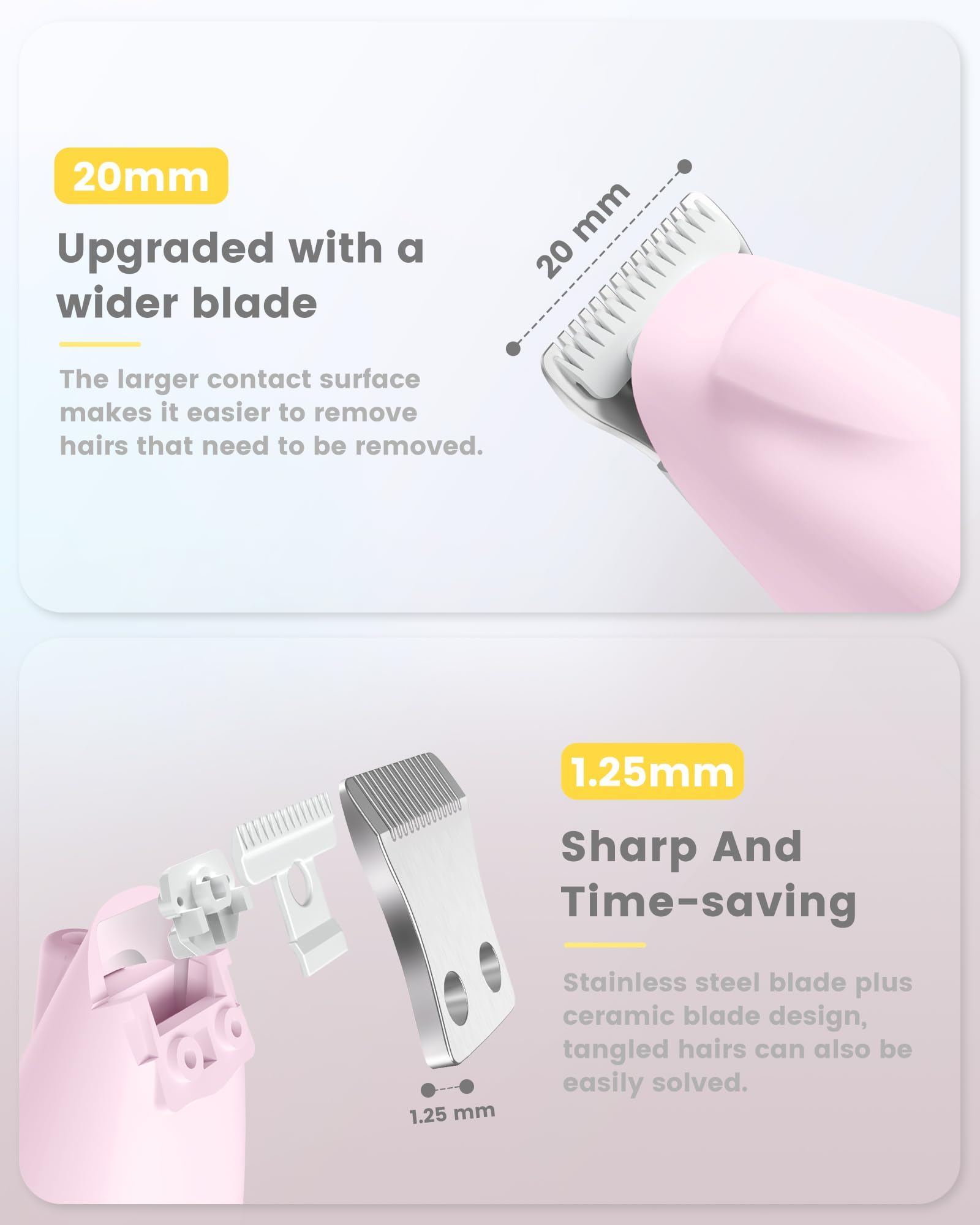 Papmini Dog Clippers For Grooming With Led Display,35Db Ultra-Low Noise Dog Grooming Clippers,Cordless Dog Paw Trimmer With Led