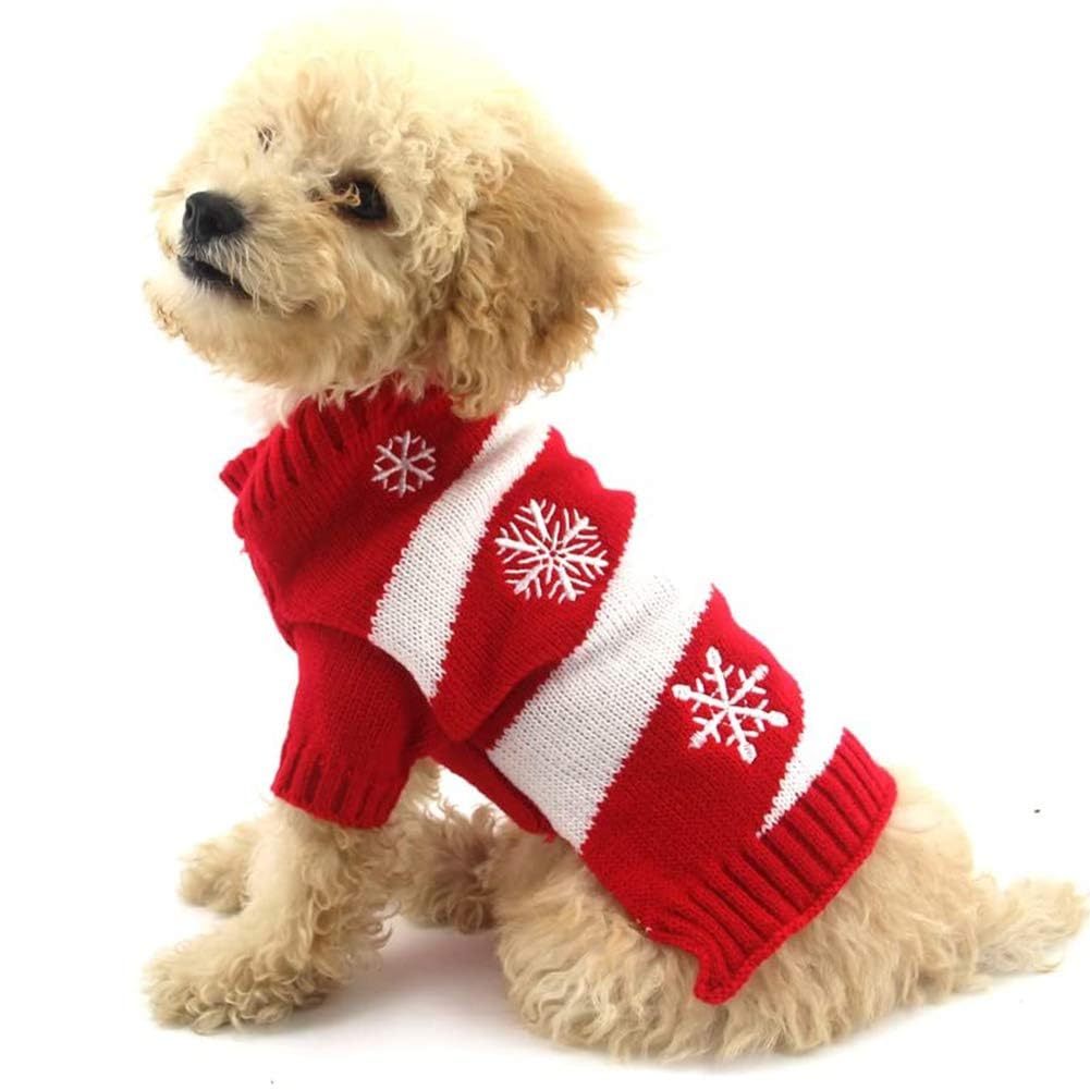 Nacoco Dog Snow Sweaters Snowman Sweaters Xmas Dog Holiday Sweaters New Year Christmas Sweater Pet Clothes For Small Dog And Cat (Snow,Xxs)