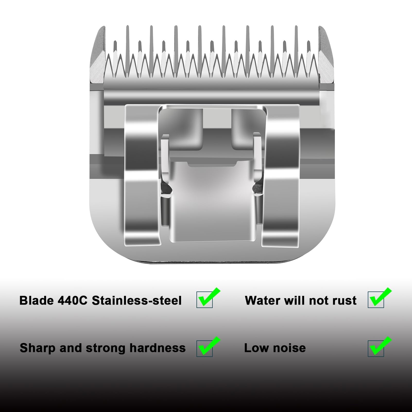 Filymosie 10 Skip Tooth Blades,Detachable Pet Dog Grooming Steel Blade,Compatible With Andis/Oster A5/Wahl Km10 Series Clippers,