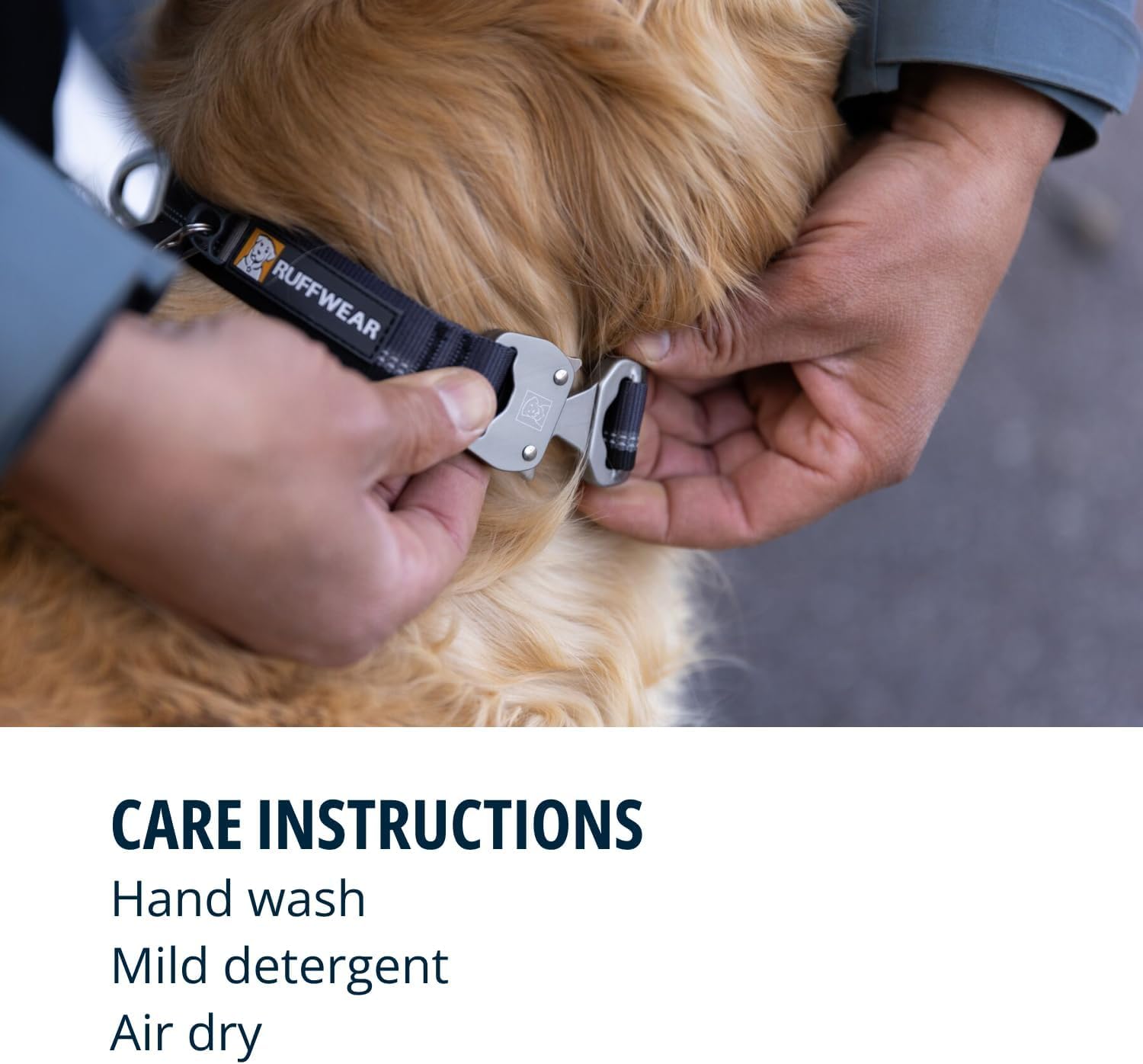 Ruffwear, Top Rope Dog Collar, Reflective Metal Buckle Dog Collar for Everyday Use, River Rock Green, 20-26