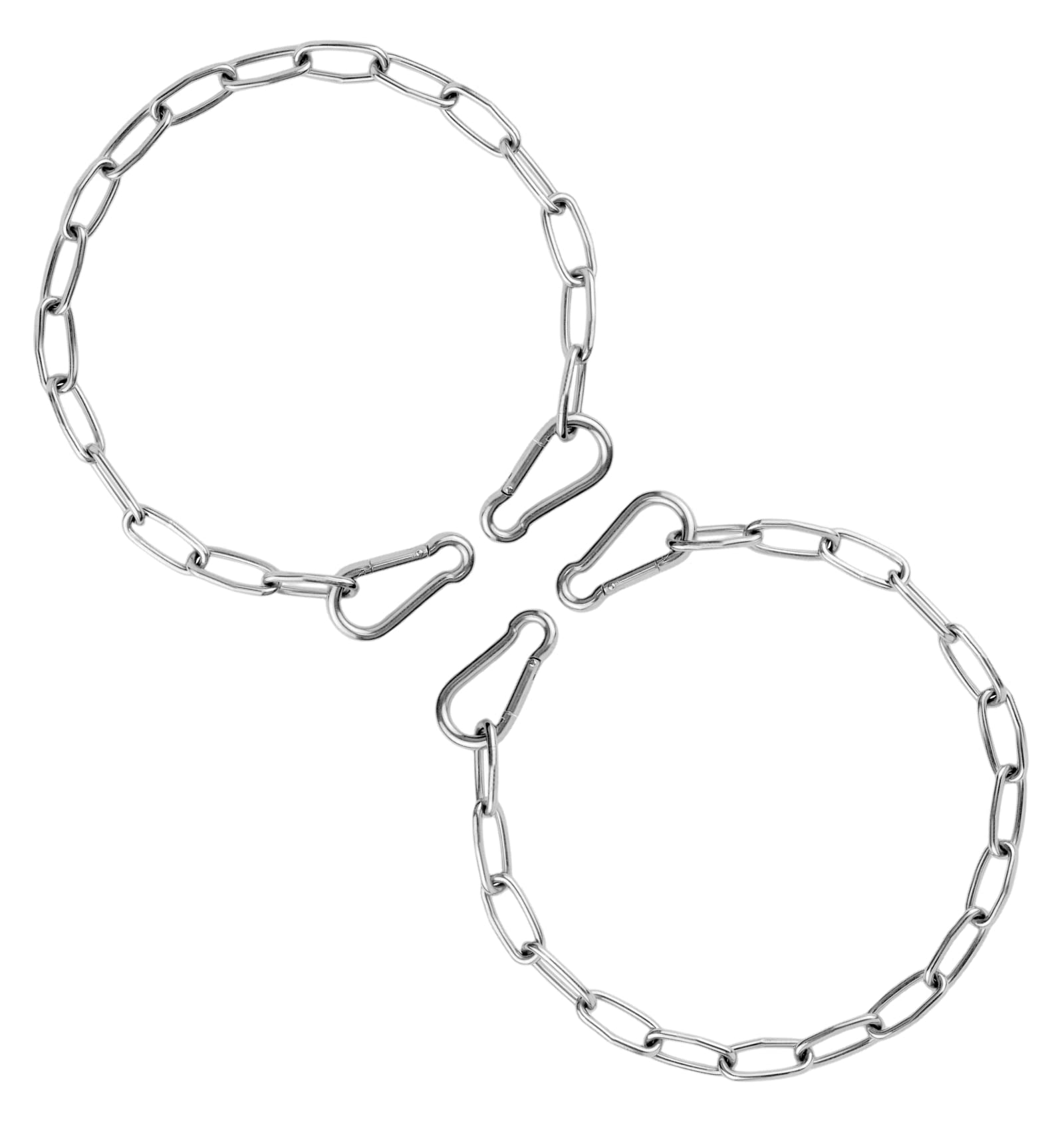 Gate Chain for Outdoor Fence - Rustproof Metal Gate Latch Chain with Hooks, Secure and Durable for Garden, Yard, and Farm Use - 