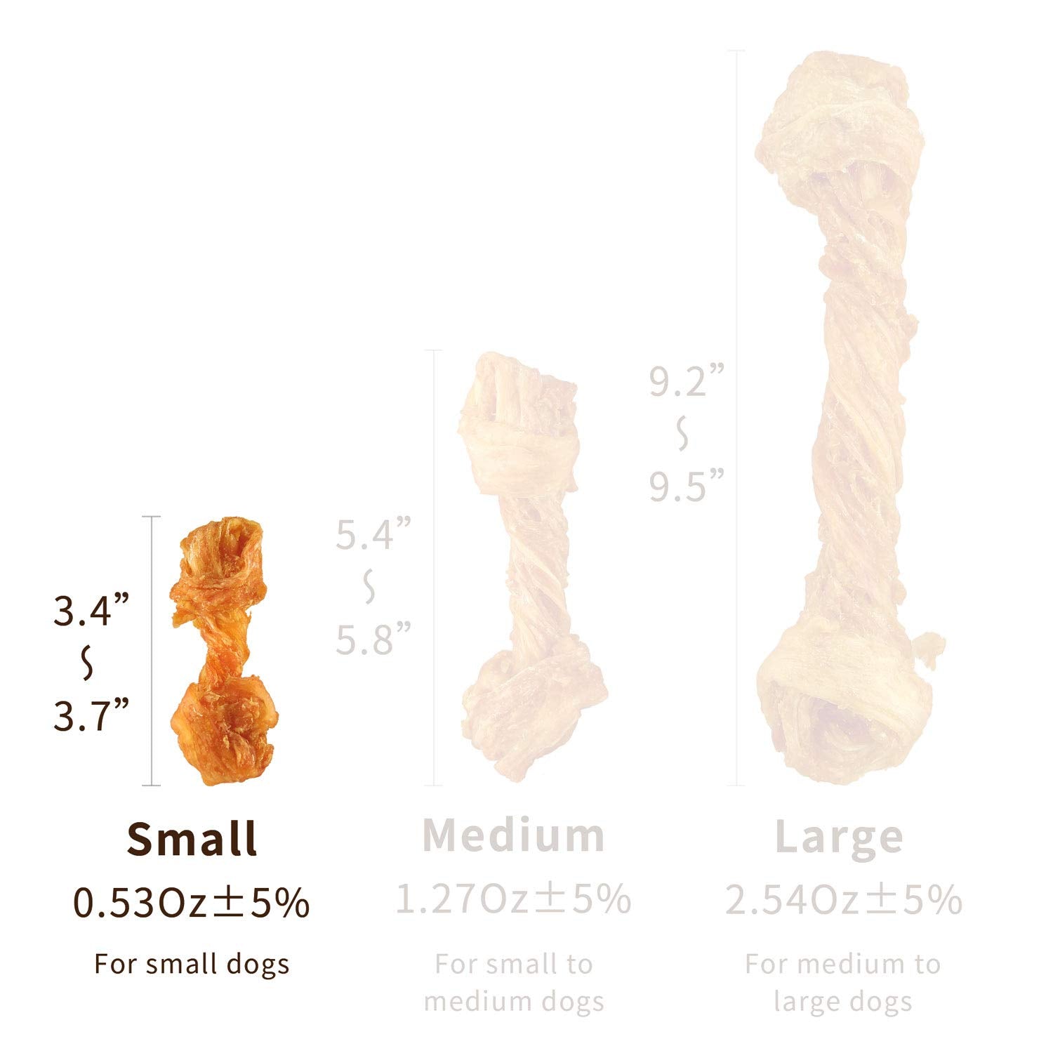 Afreschi Natural Turkey Tendon Bone (S) Pack of 4, Dog Treats for Signature Series, All Natural Human Grade Puppy Chew, Turkey S
